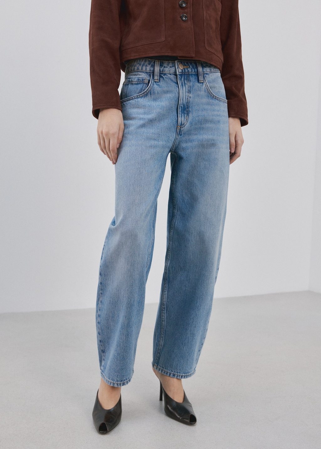 Mango High-waisted barrel jeans