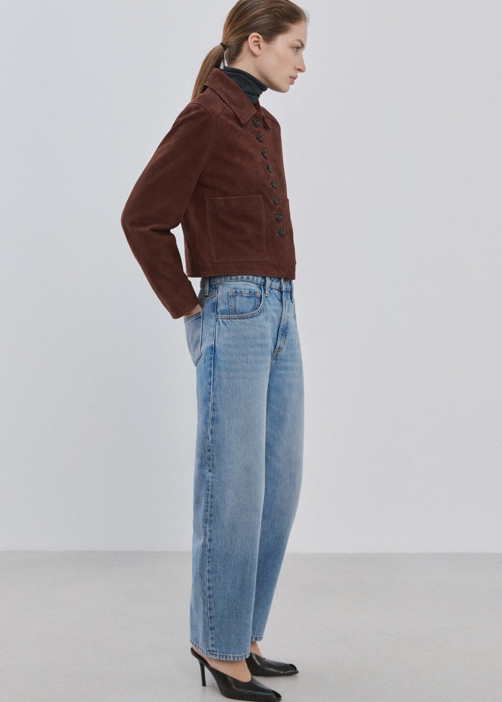 Mango High-waisted barrel jeans