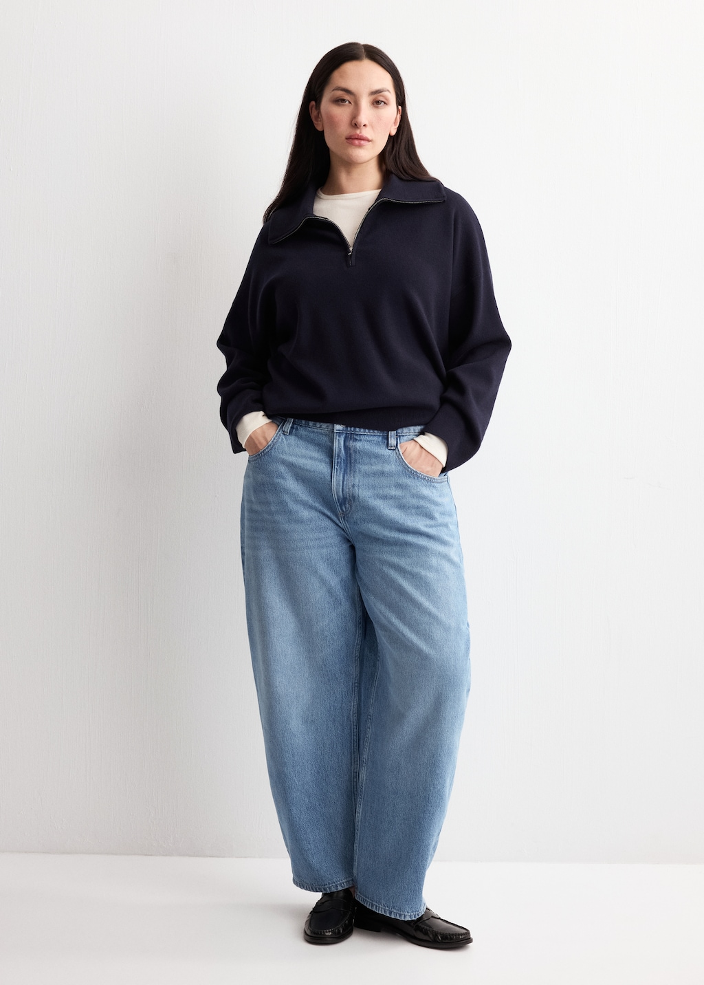 Mango High-waisted barrel jeans