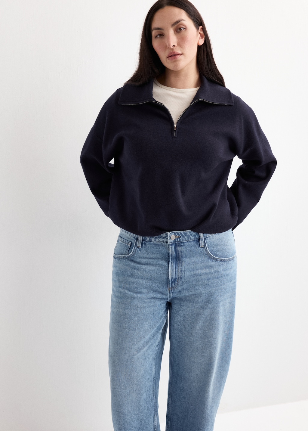 Mango High-waisted barrel jeans