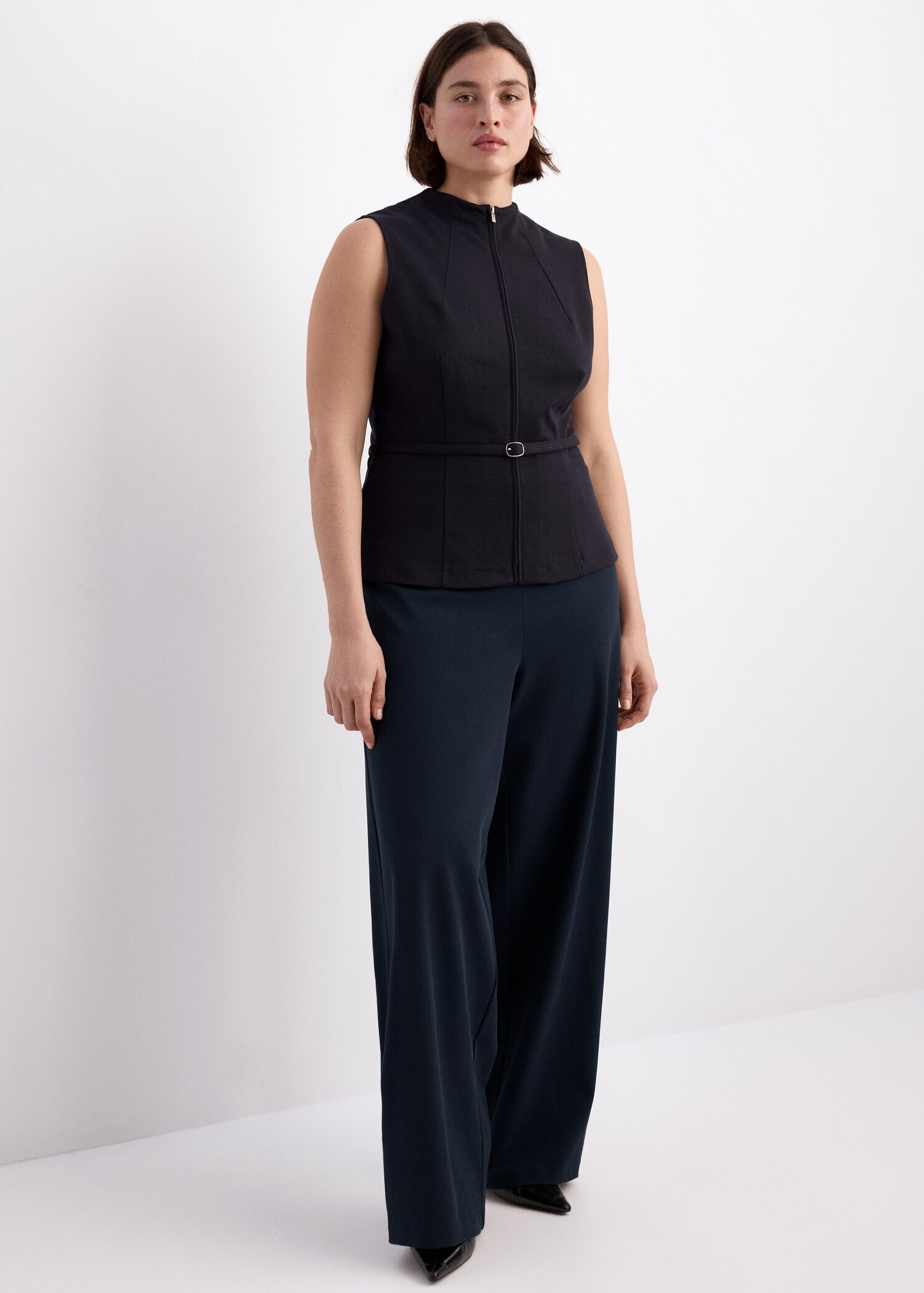 Straight lyocell trousers - Details of the article 3