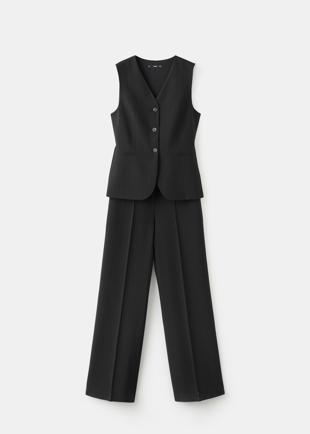 Pinstripe suit-style jumpsuit - image 5