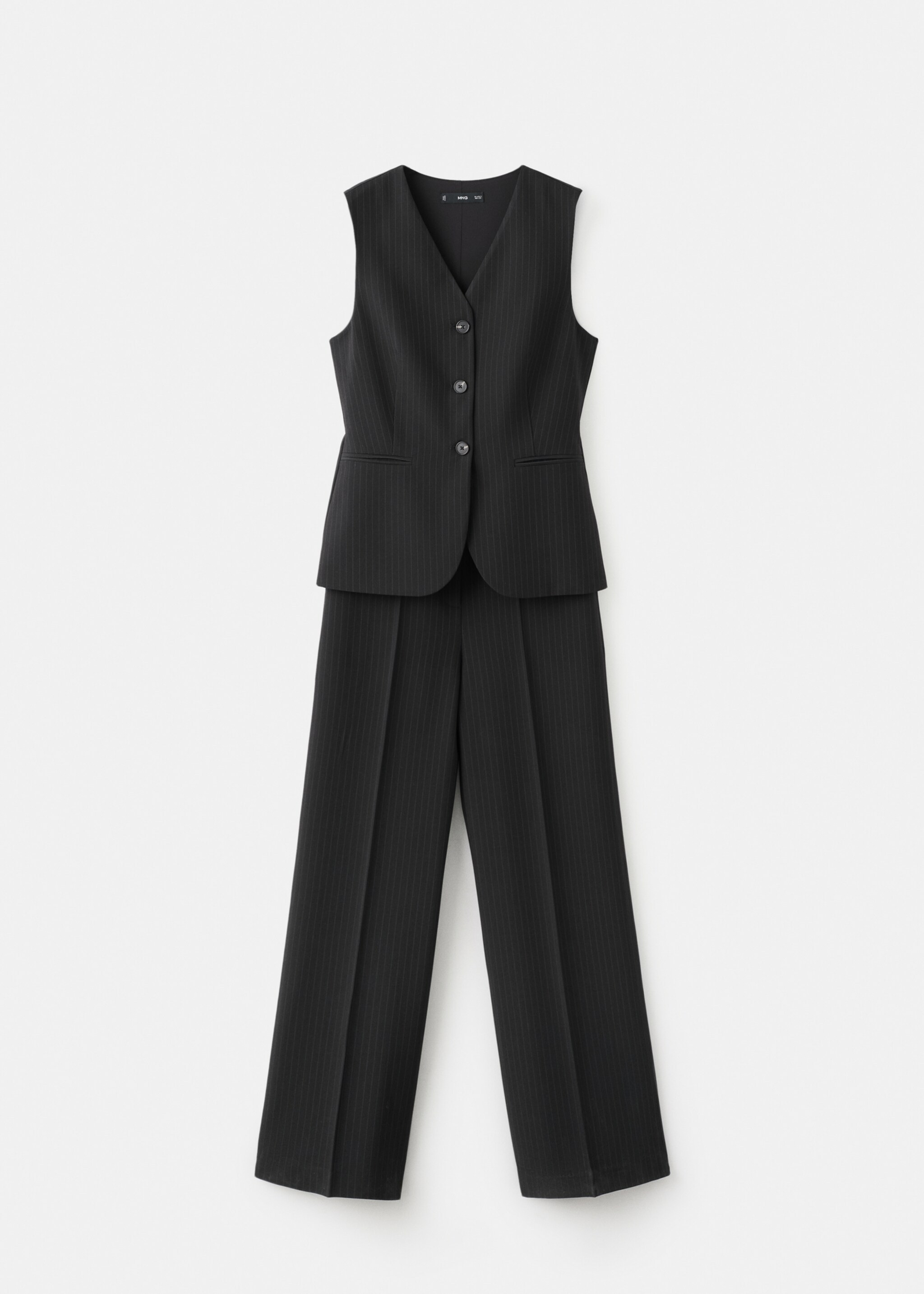 Pinstripe suit-style jumpsuit - Article without model, Black. Ref: 27034085-00.