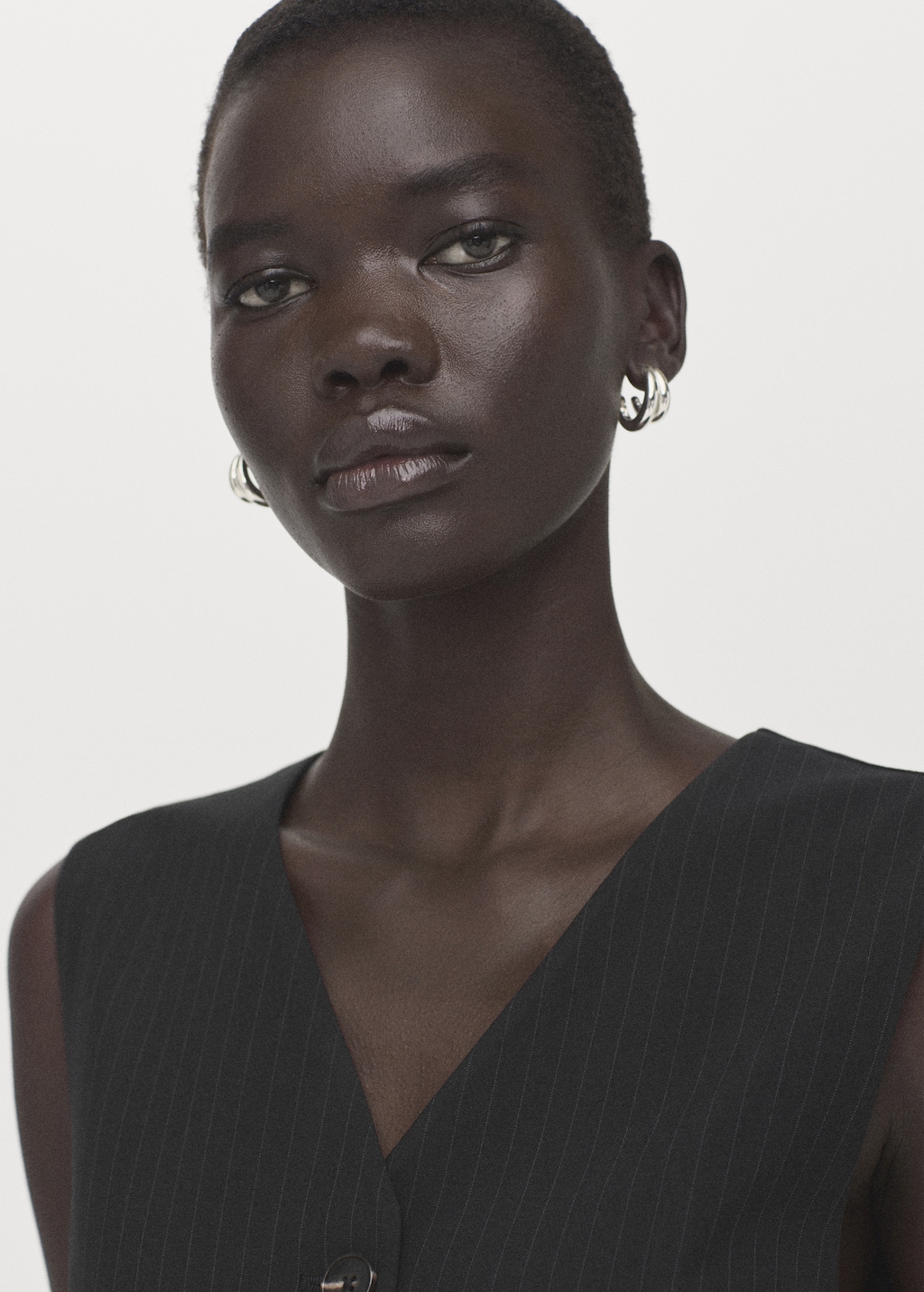 Pinstripe suit-style jumpsuit - image 4
