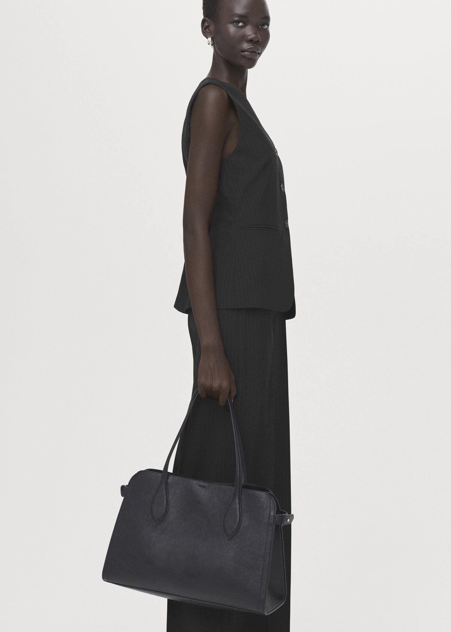 Pinstripe suit-style jumpsuit - Details of the article 2