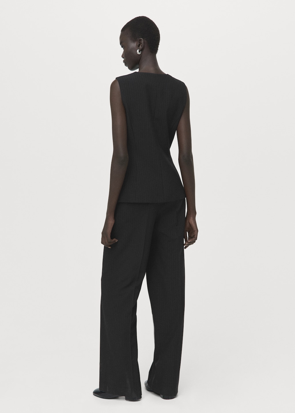 Pinstripe suit-style jumpsuit - image 3
