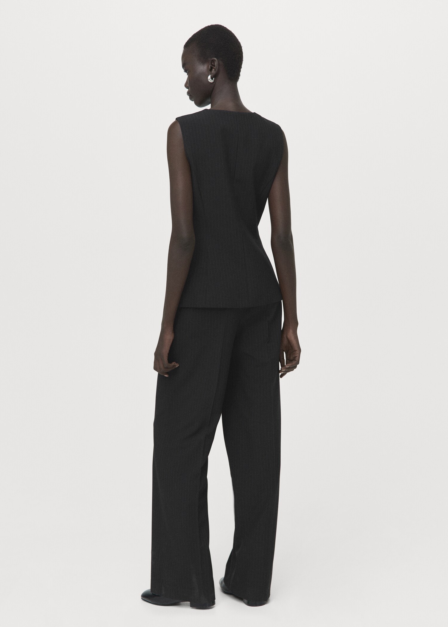 Pinstripe suit-style jumpsuit - Reverse of the article