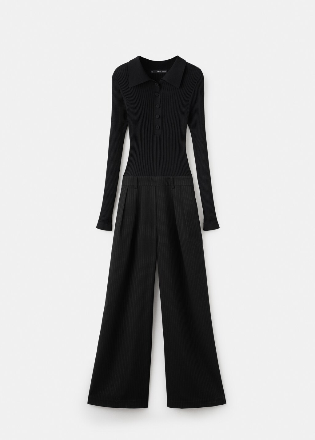 Contrast-bodice long jumpsuit - image 5