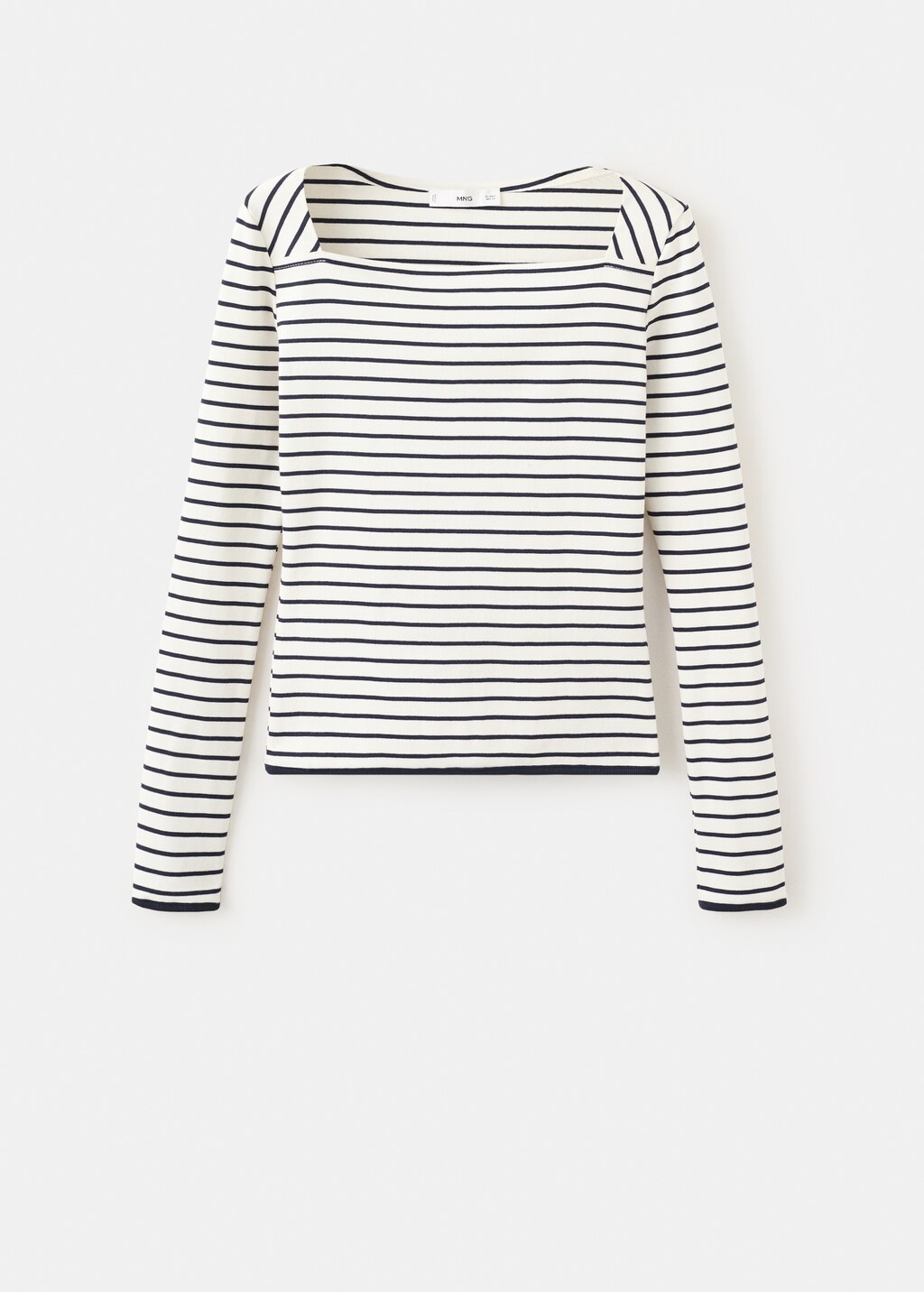 Mango Cotton boat neck t-shirt