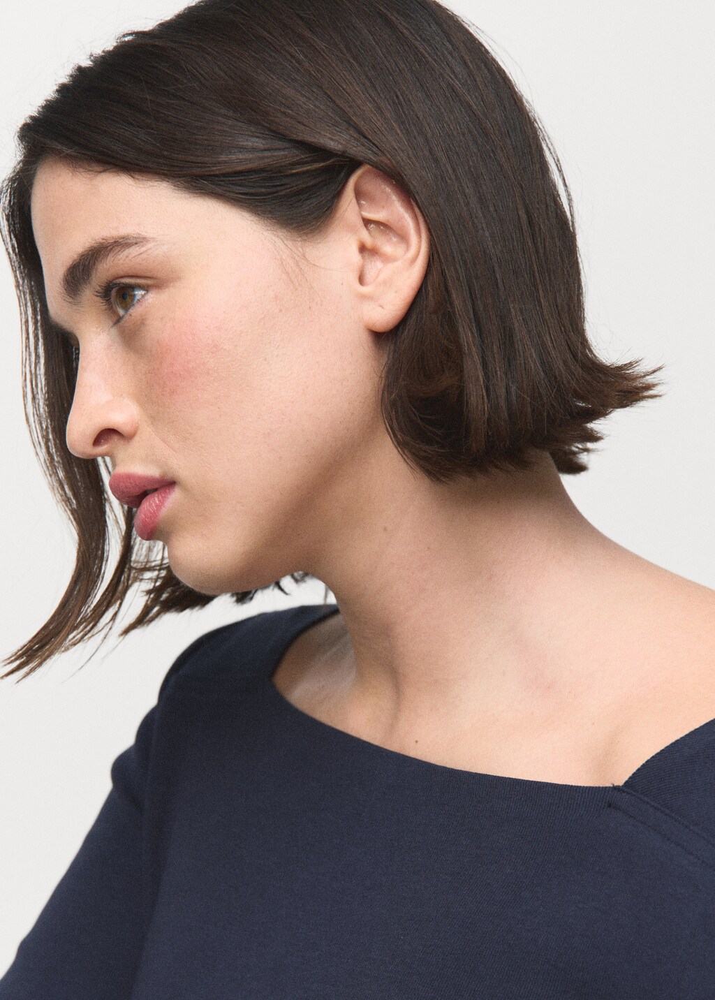 Mango Cotton boat neck t-shirt