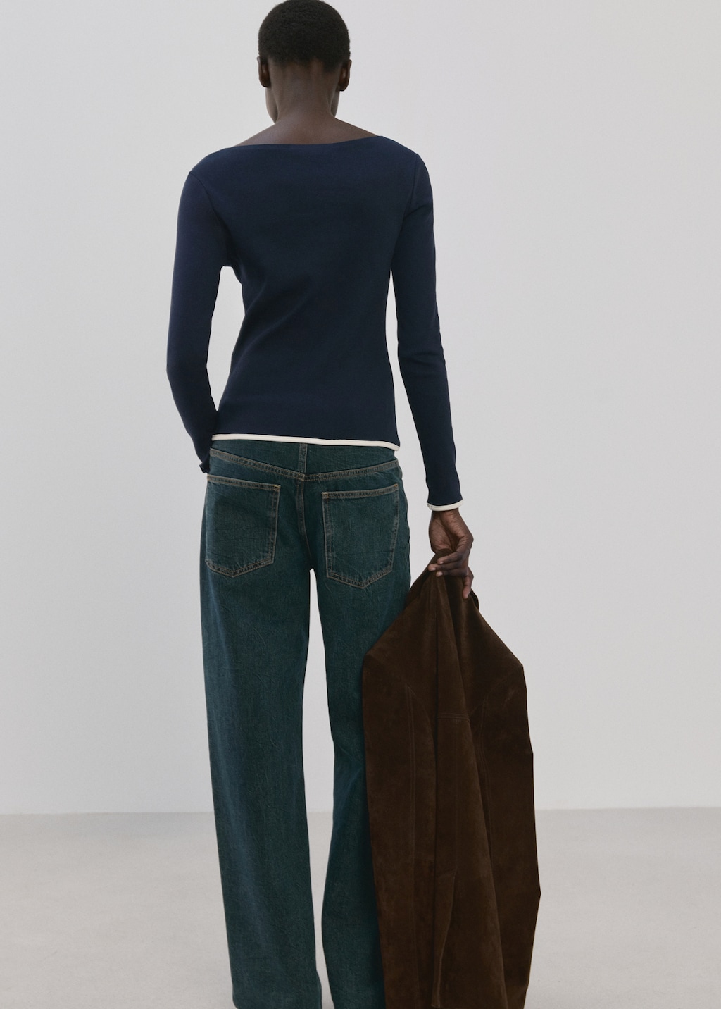 Cotton boat neck t-shirt - image 3