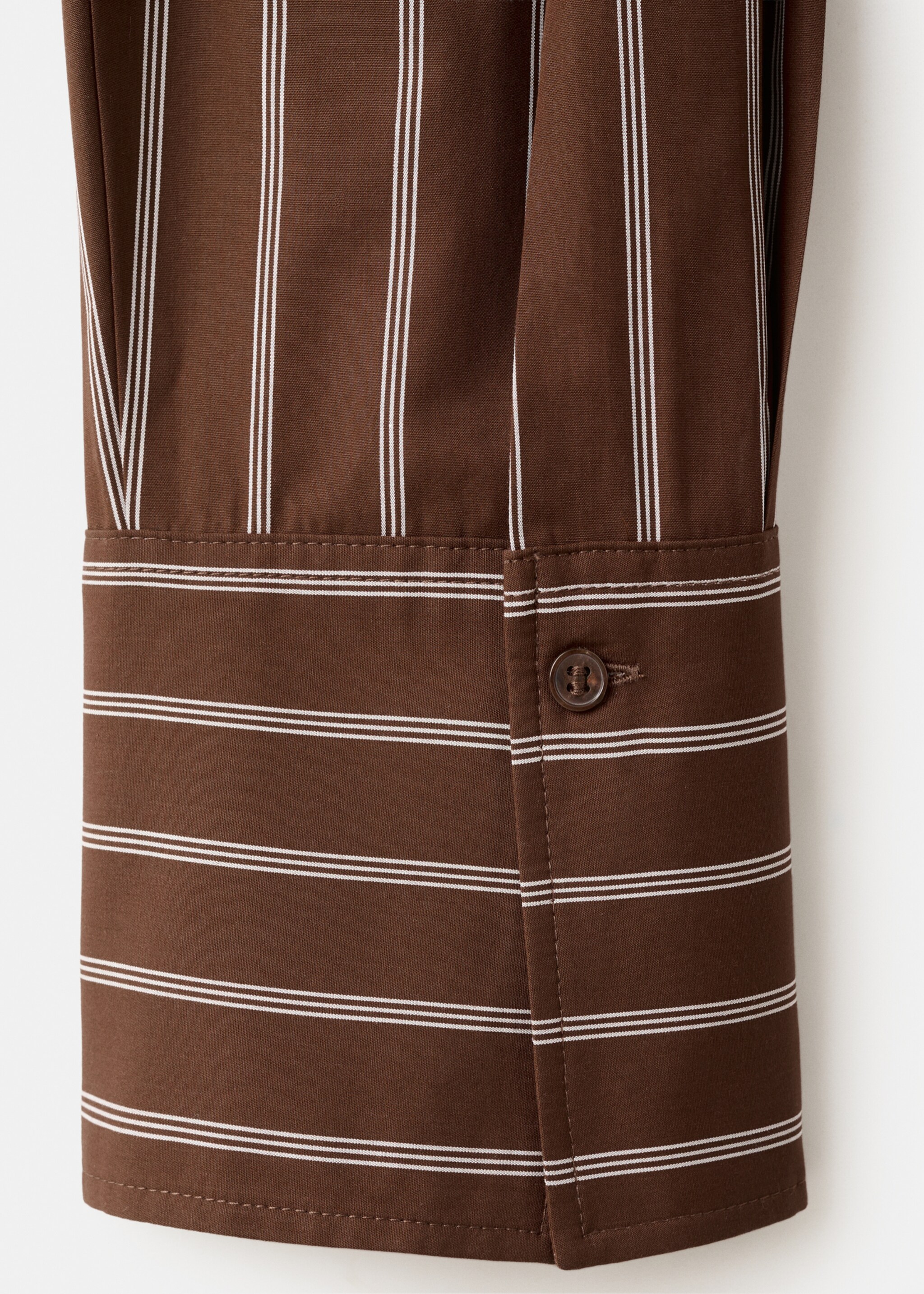 Pocket striped shirt - Details of the article 0, Brown. Ref: 27034089-00.
