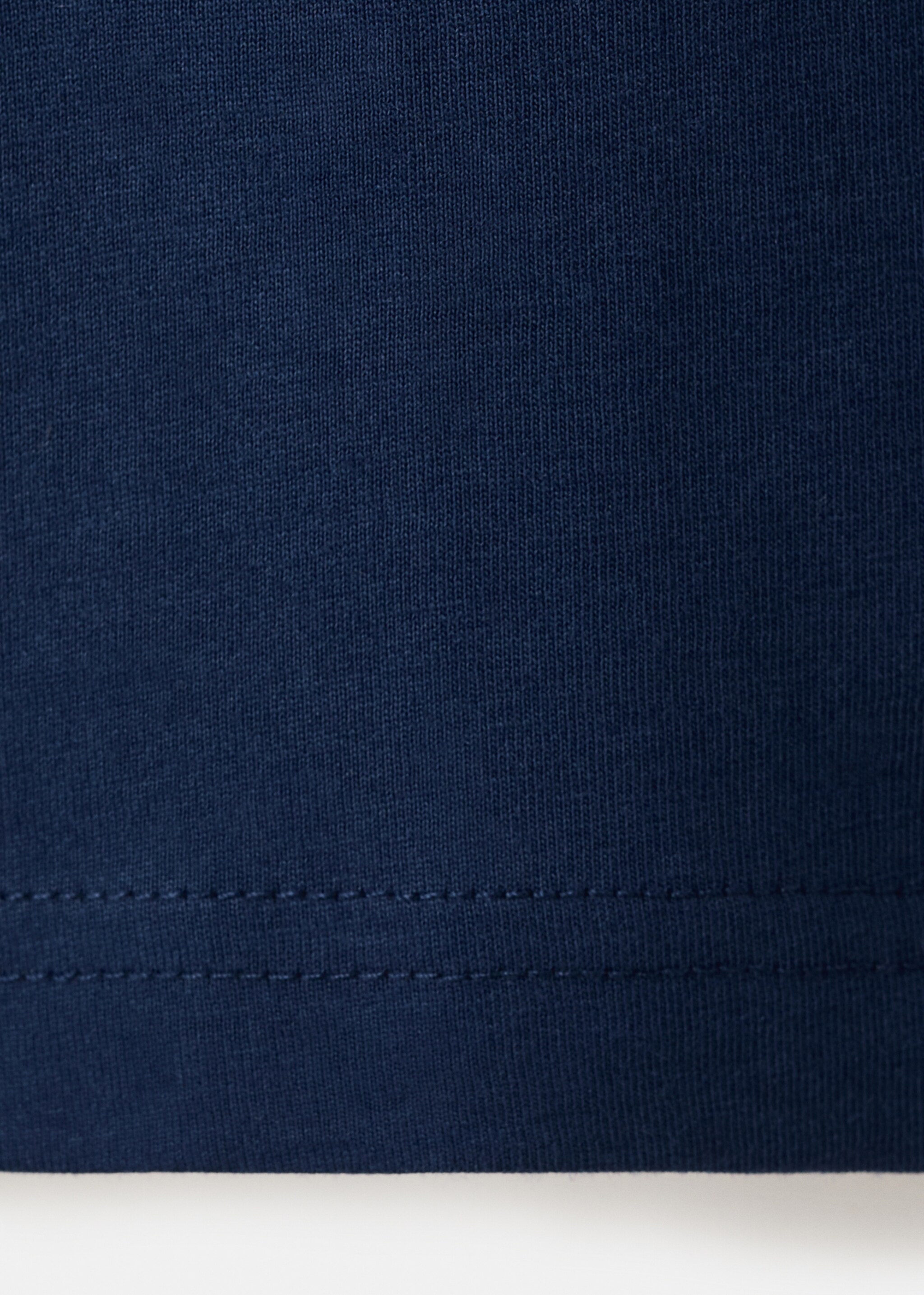 T-shirt coton col en V - Détail de l'article 0, Bleu marine. Ref: 27034091-00.