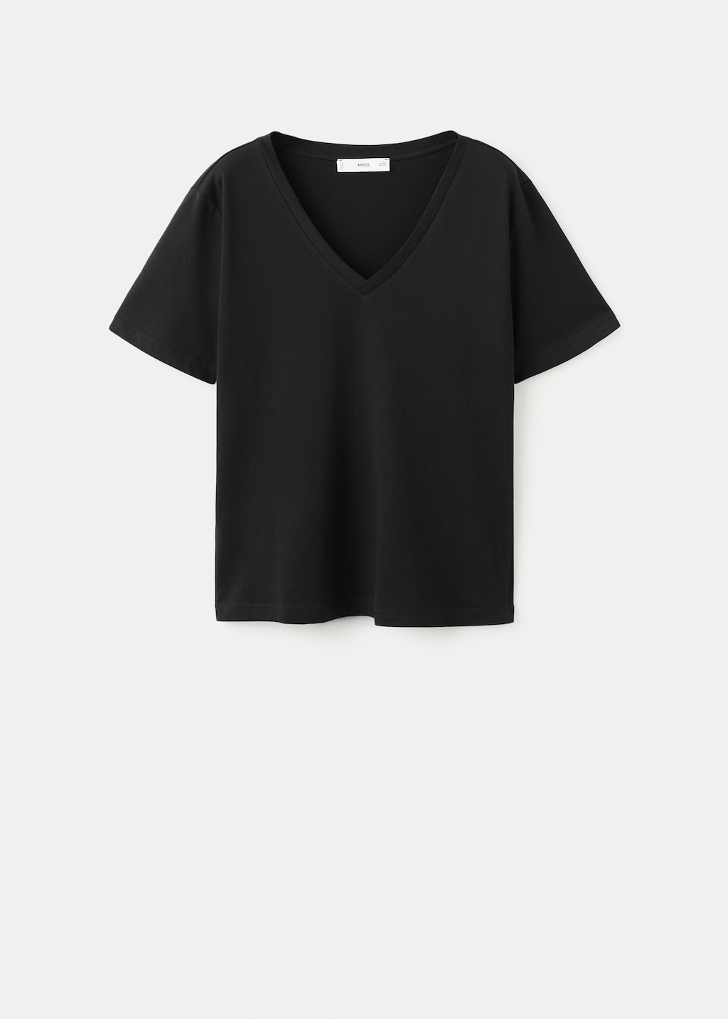 V-neck cotton T-shirt - image 2