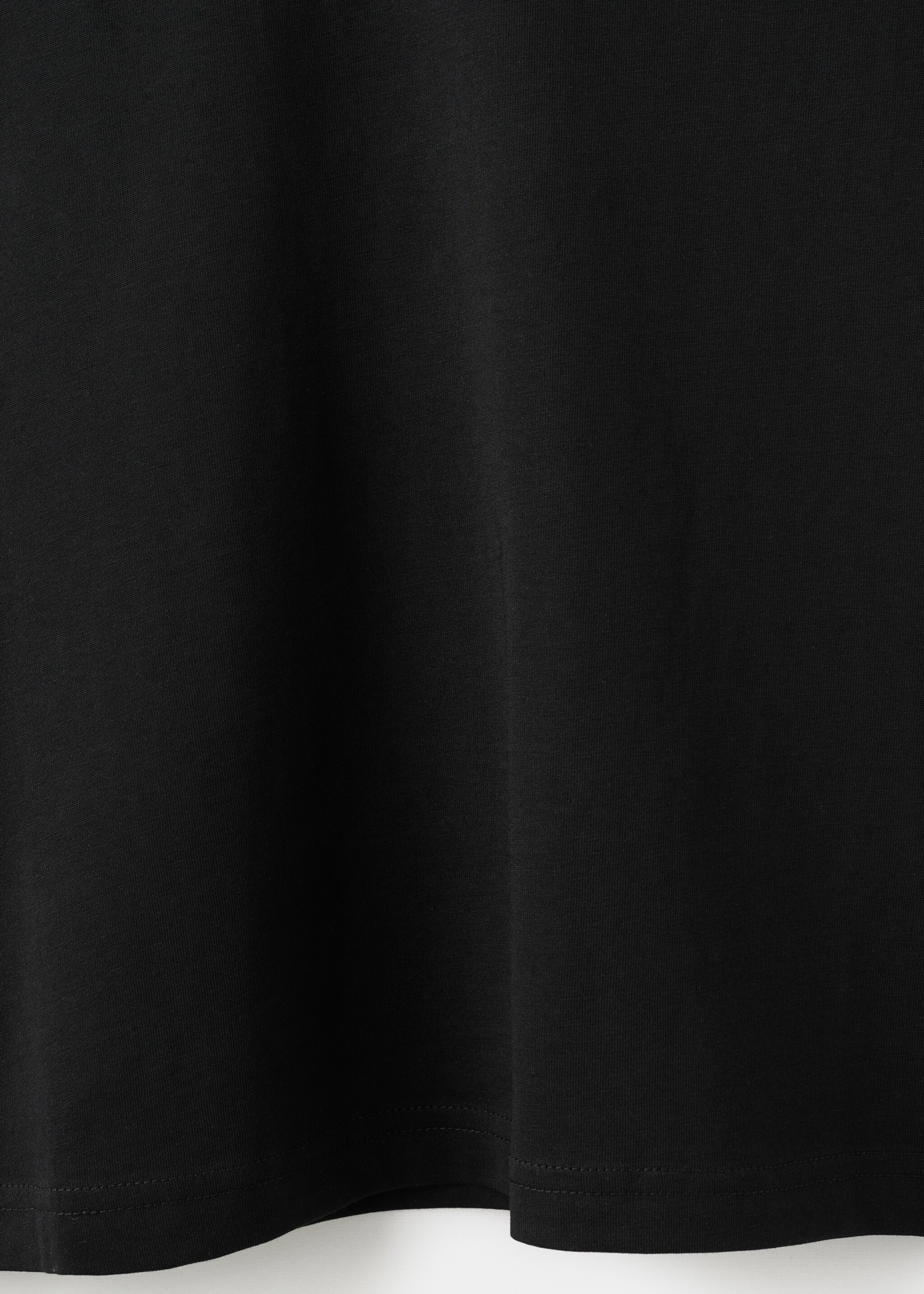 T-shirt coton col en V - Détail de l'article 0, Noir. Ref: 27034091-00.