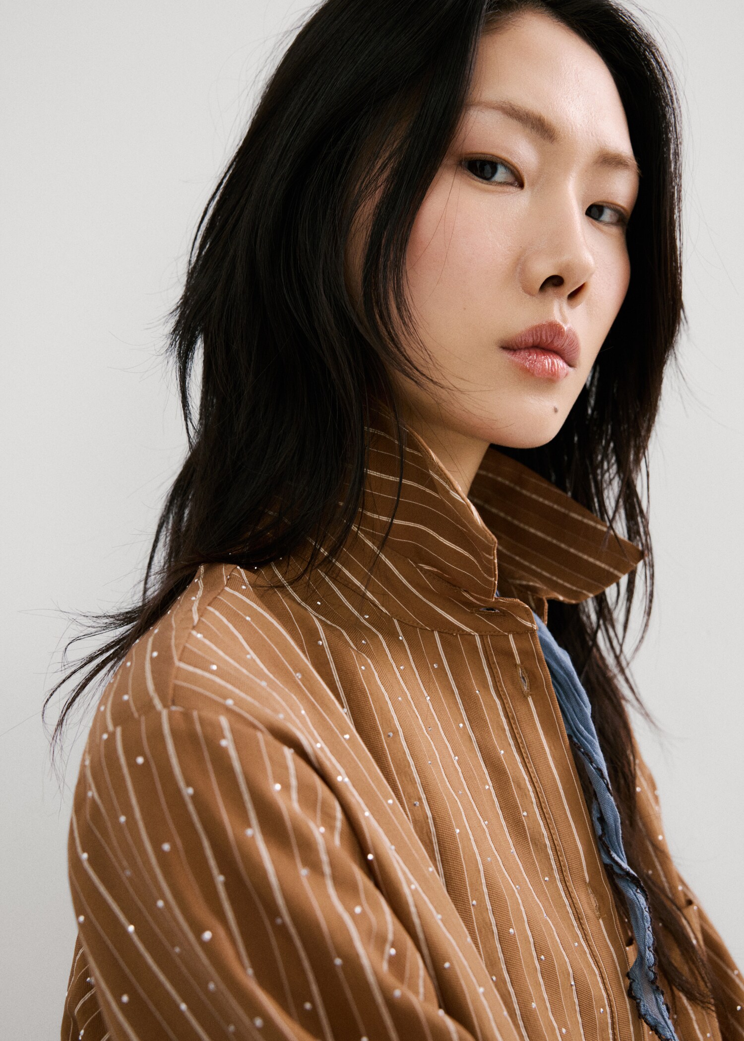 Camisa rayas detalle strass - Detalle del artículo 1