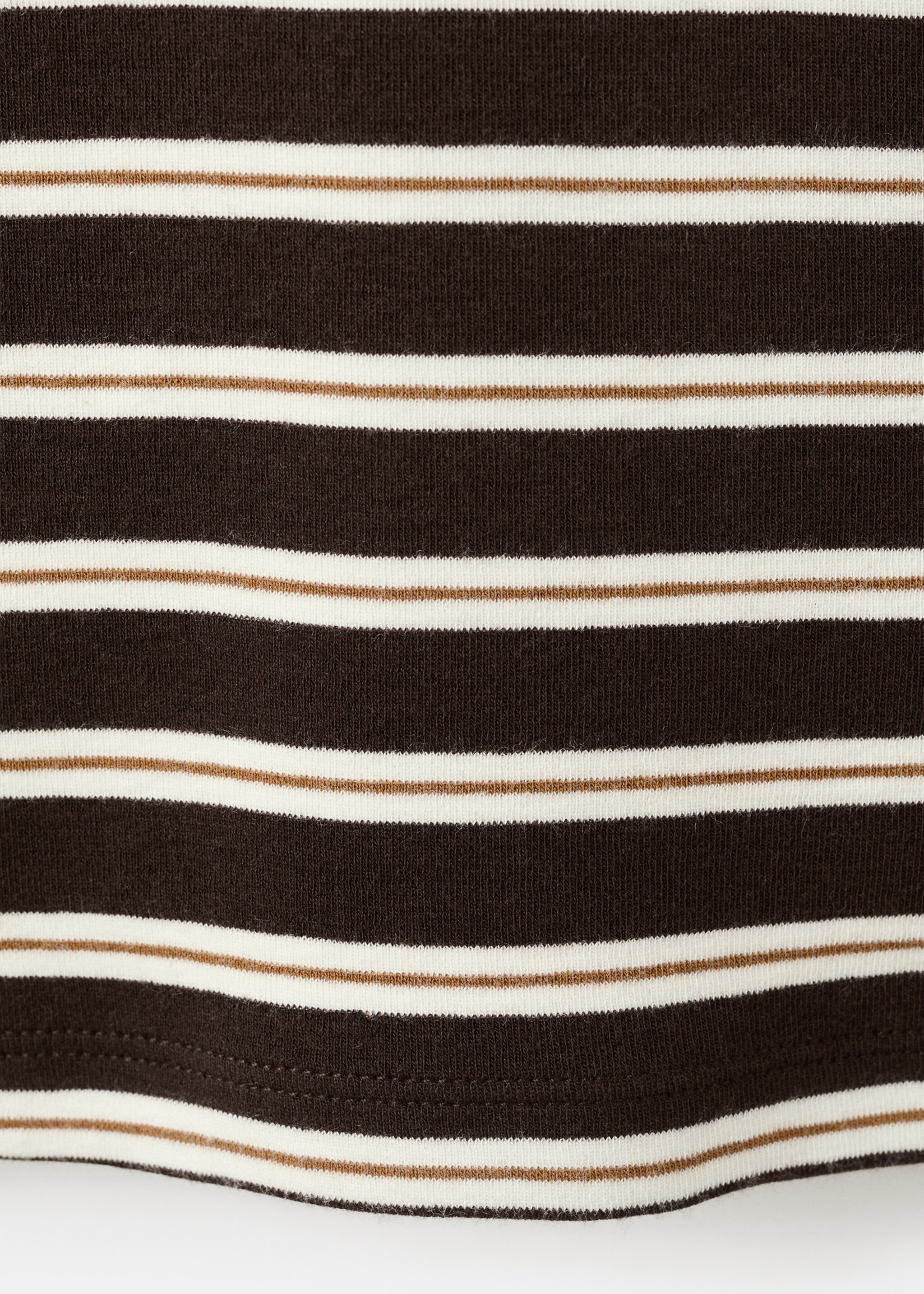 Striped long sleeves t-shirt - Details of the article 0, Brown. Ref: 27034095-00.