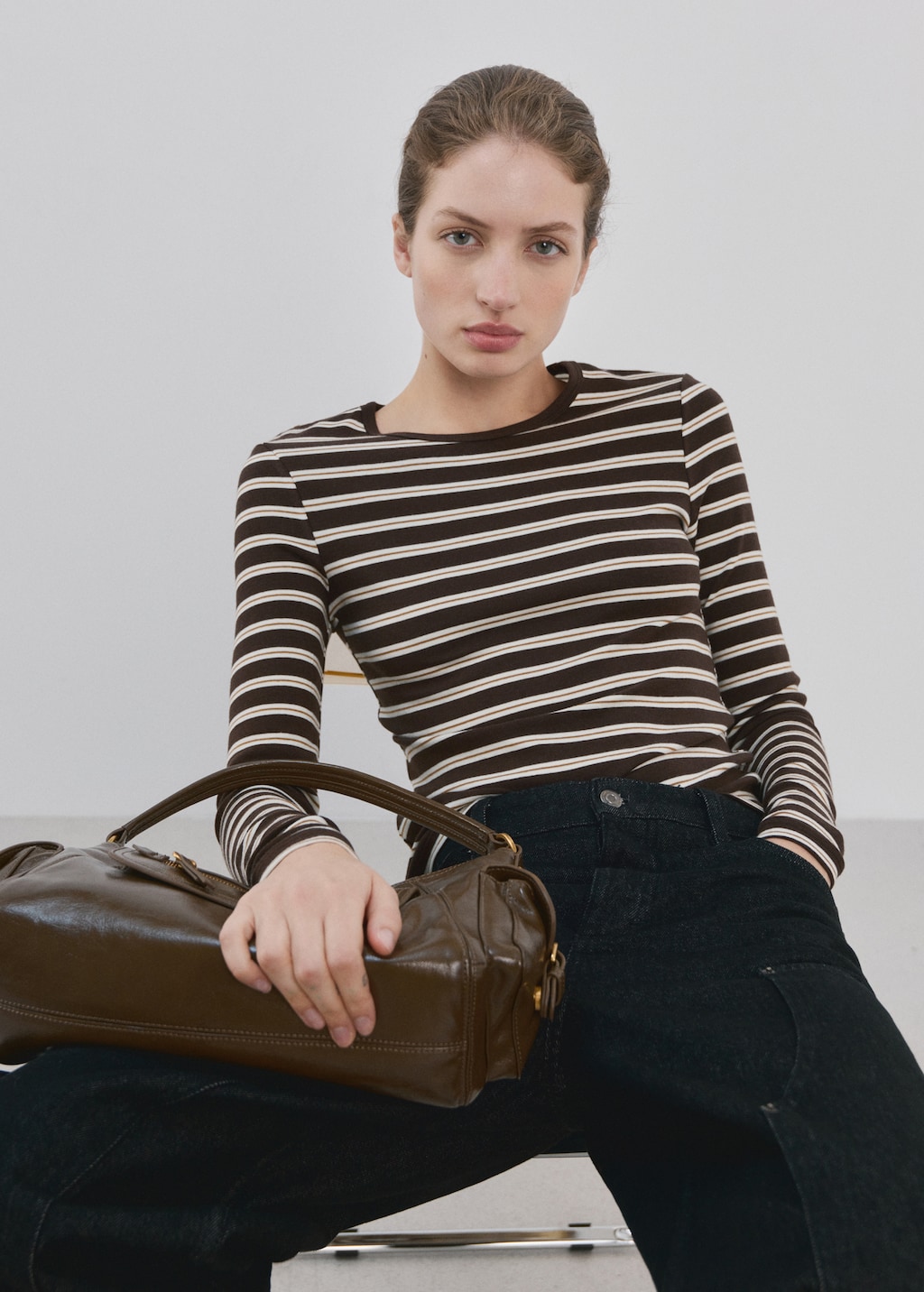 Mango Striped long sleeves t-shirt
