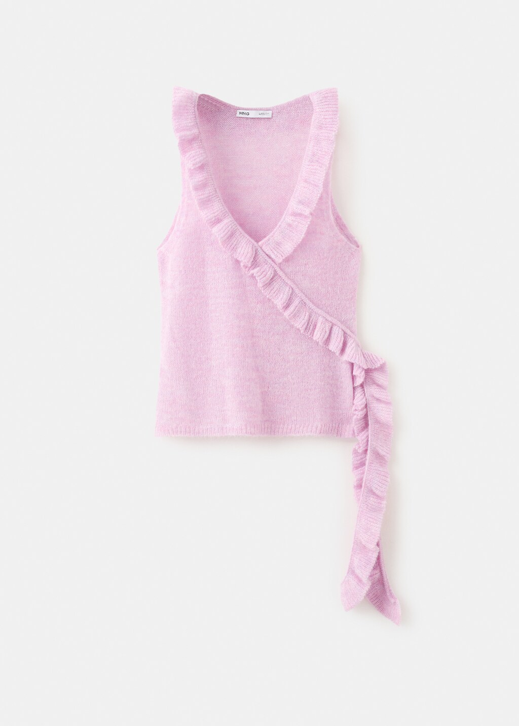 Mango Ruffle knit top thumbnail