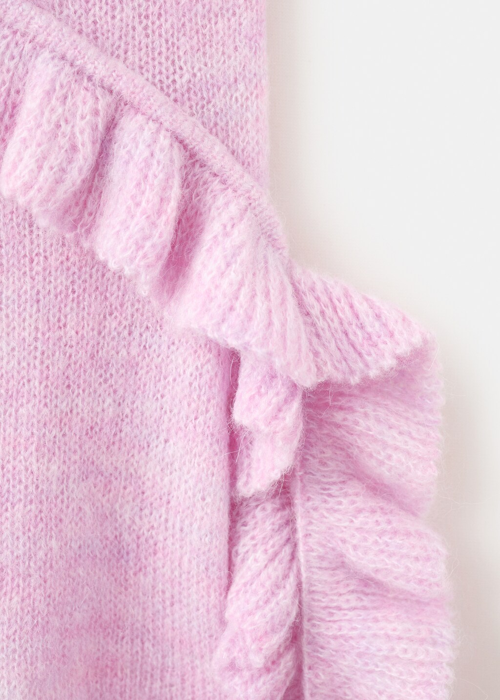 Mango Ruffle knit top thumbnail