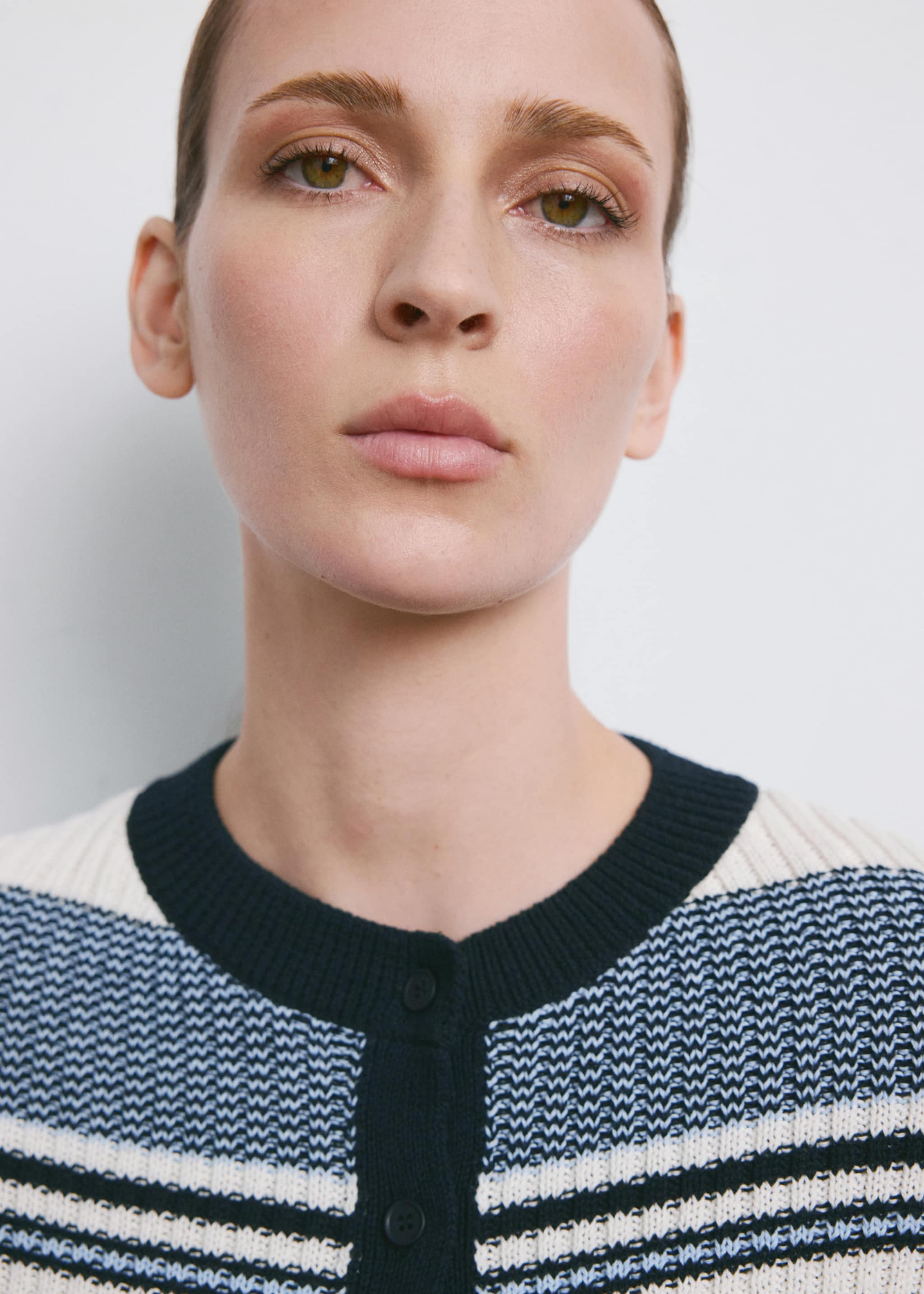 كارديجان منسوج مخطط - تفاصيل المنتج 1, أزرق. Ref: 27034099-00.