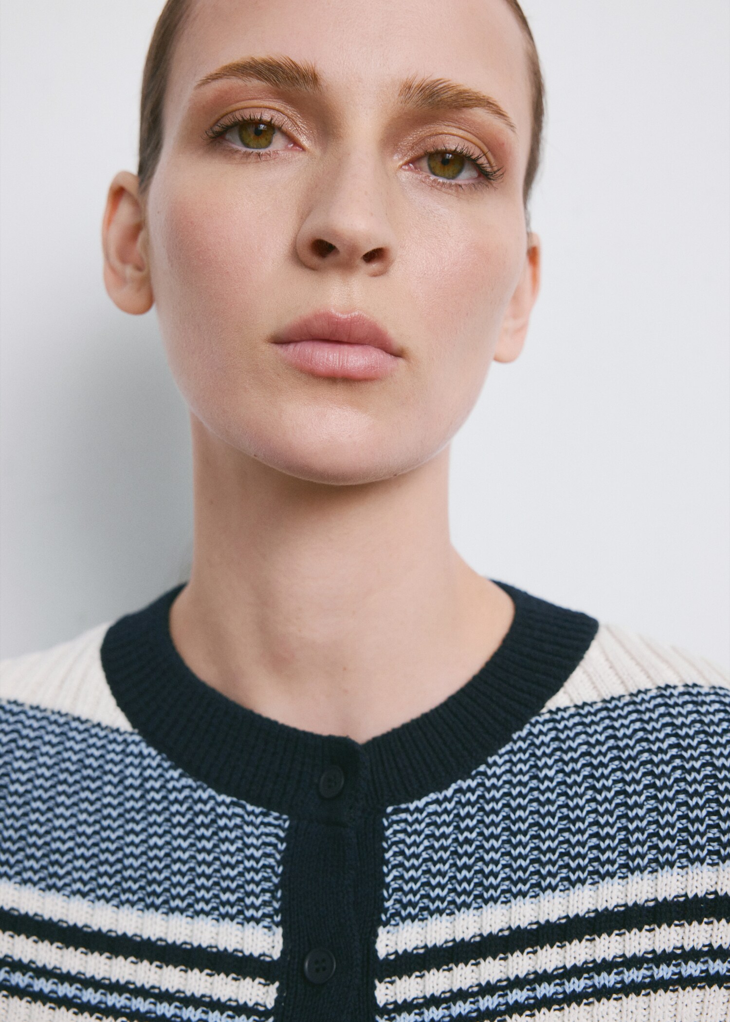 كارديجان منسوج مخطط - تفاصيل المنتج 1