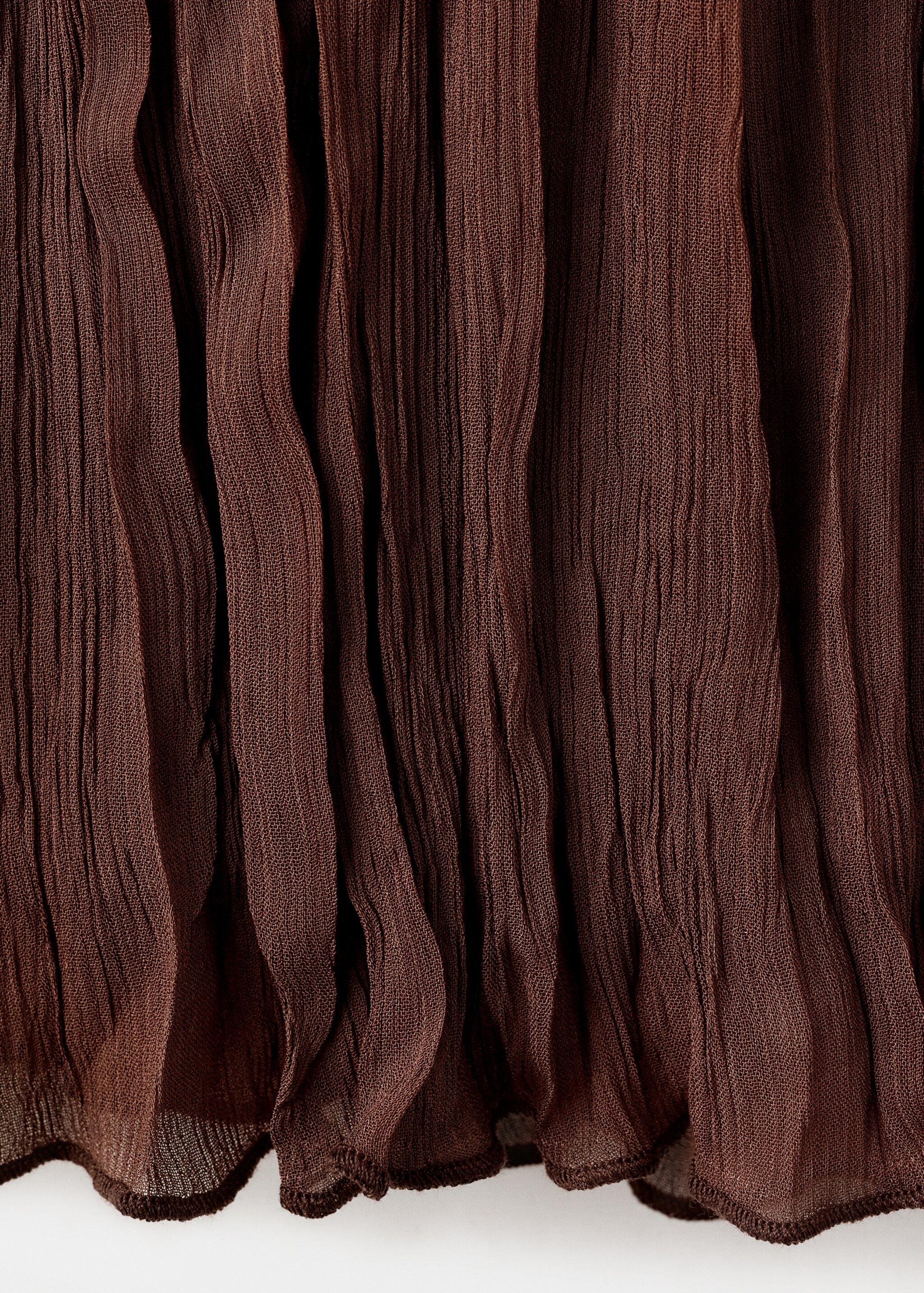 بلوزة شيفون مكشكشة - تفاصيل المنتج 8, بني. Ref: 27034100-00.