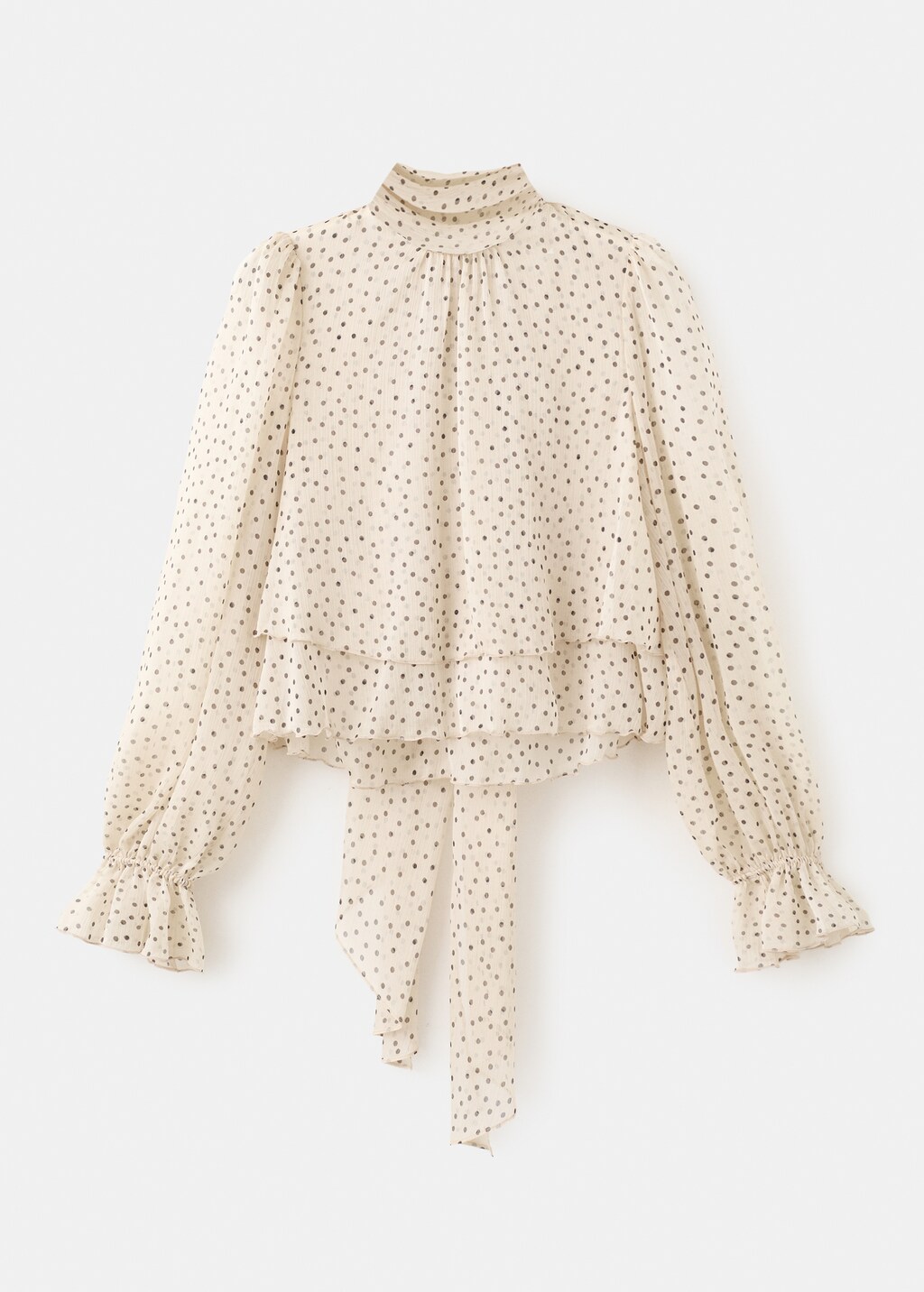 Bow polka-dot blouse - image 3