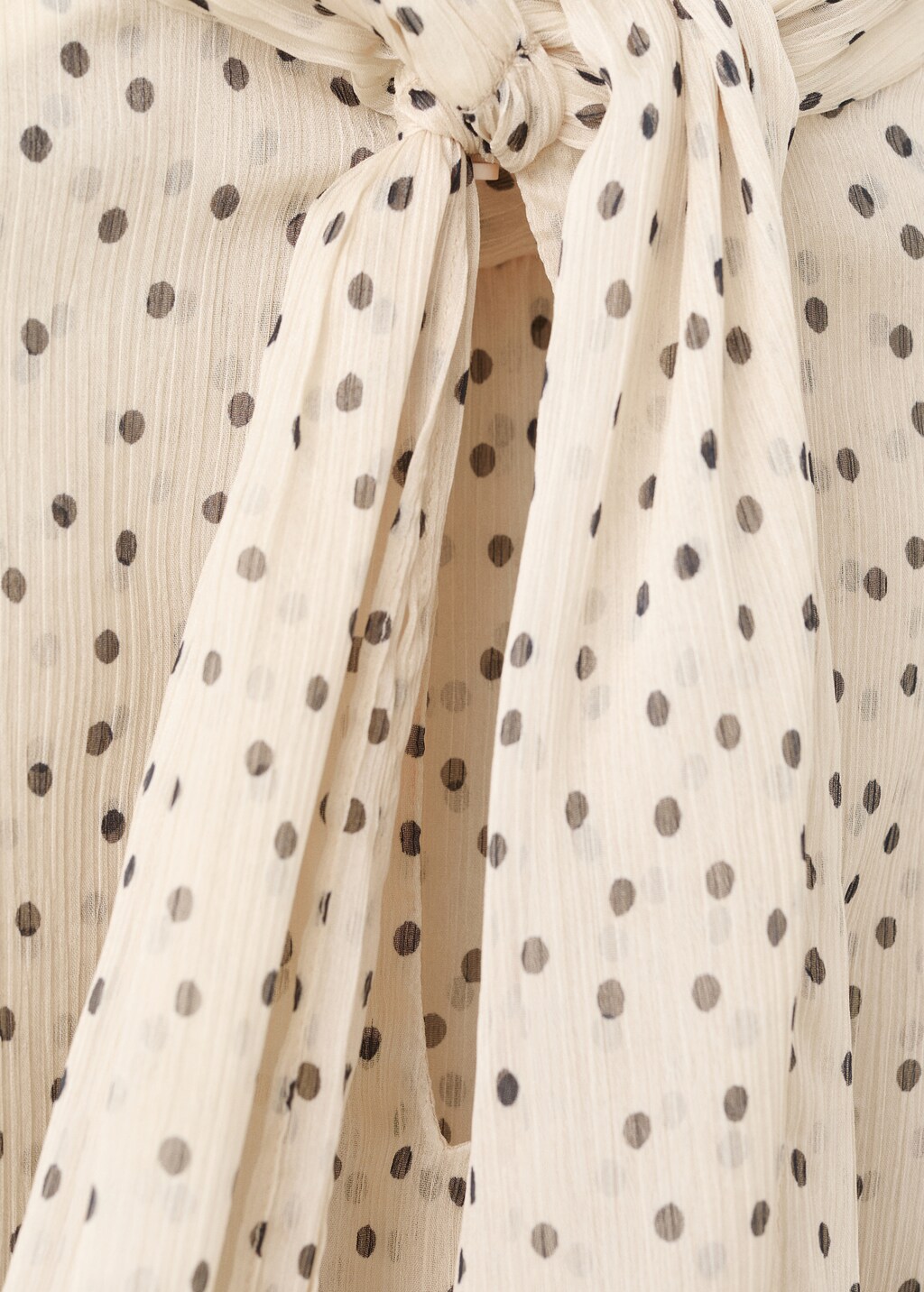 Bow polka-dot blouse - image 5