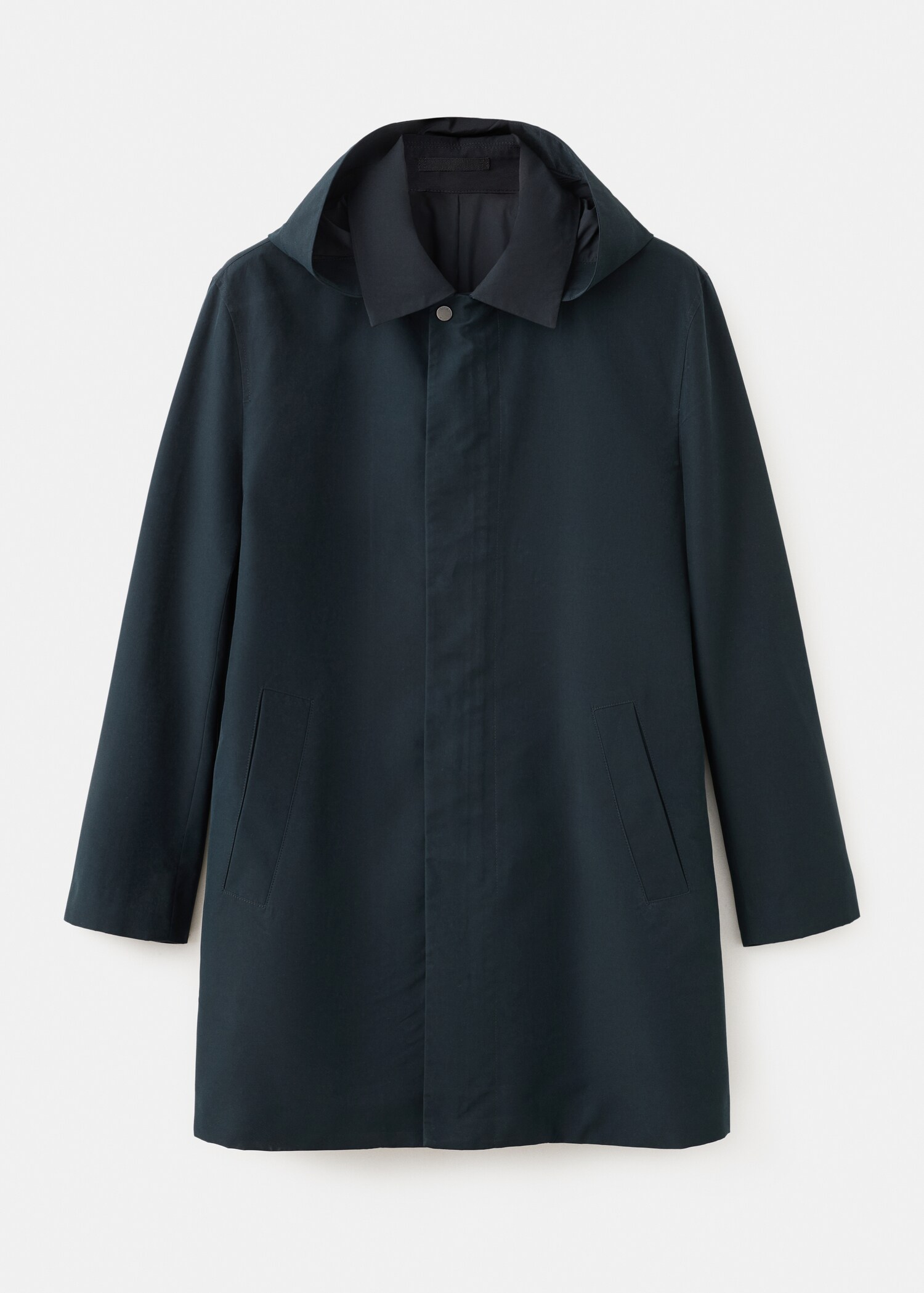 Water-repellent parka with removable hood - Article without model