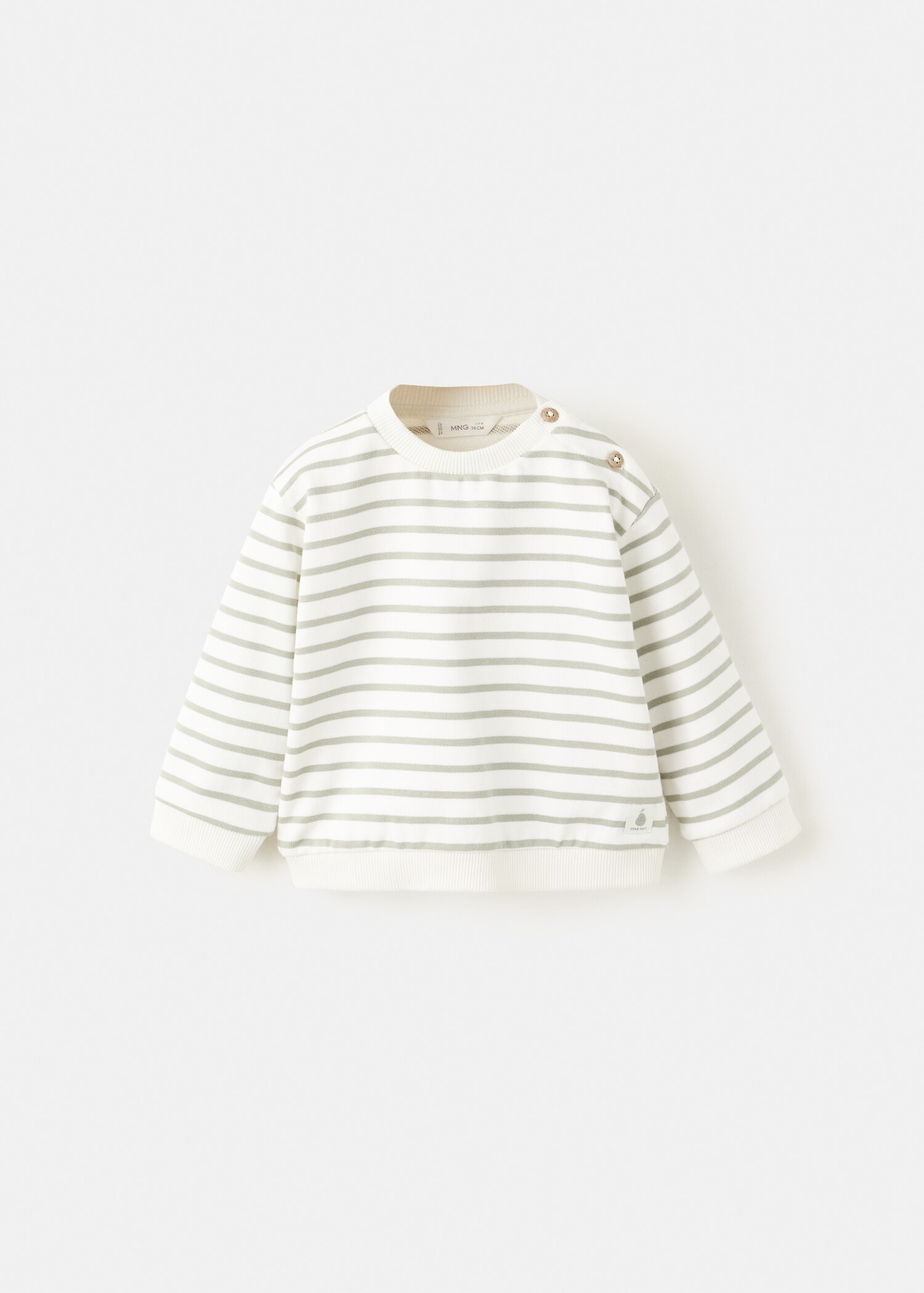 Striped cotton-blend sweatshirt - Article without model