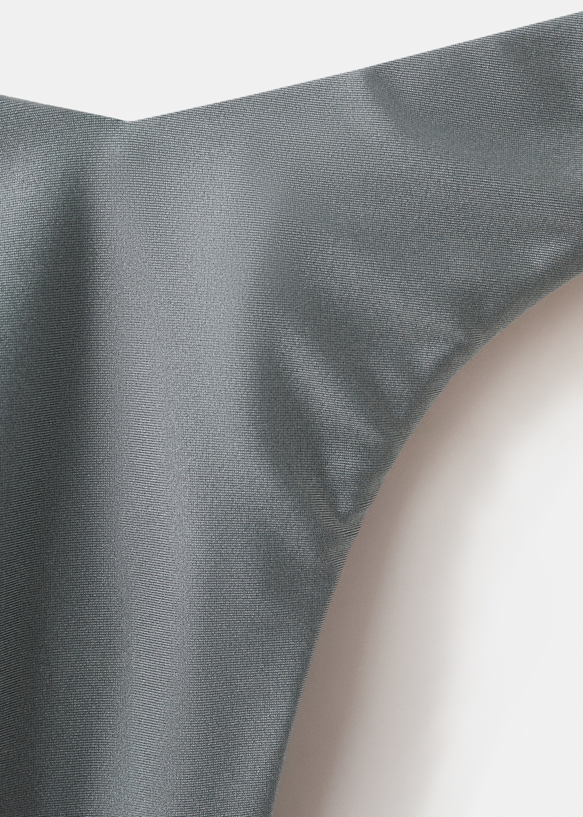 Shiny finish bikini bottom - Details of the article 8, Grey. Ref: 27034421-00.