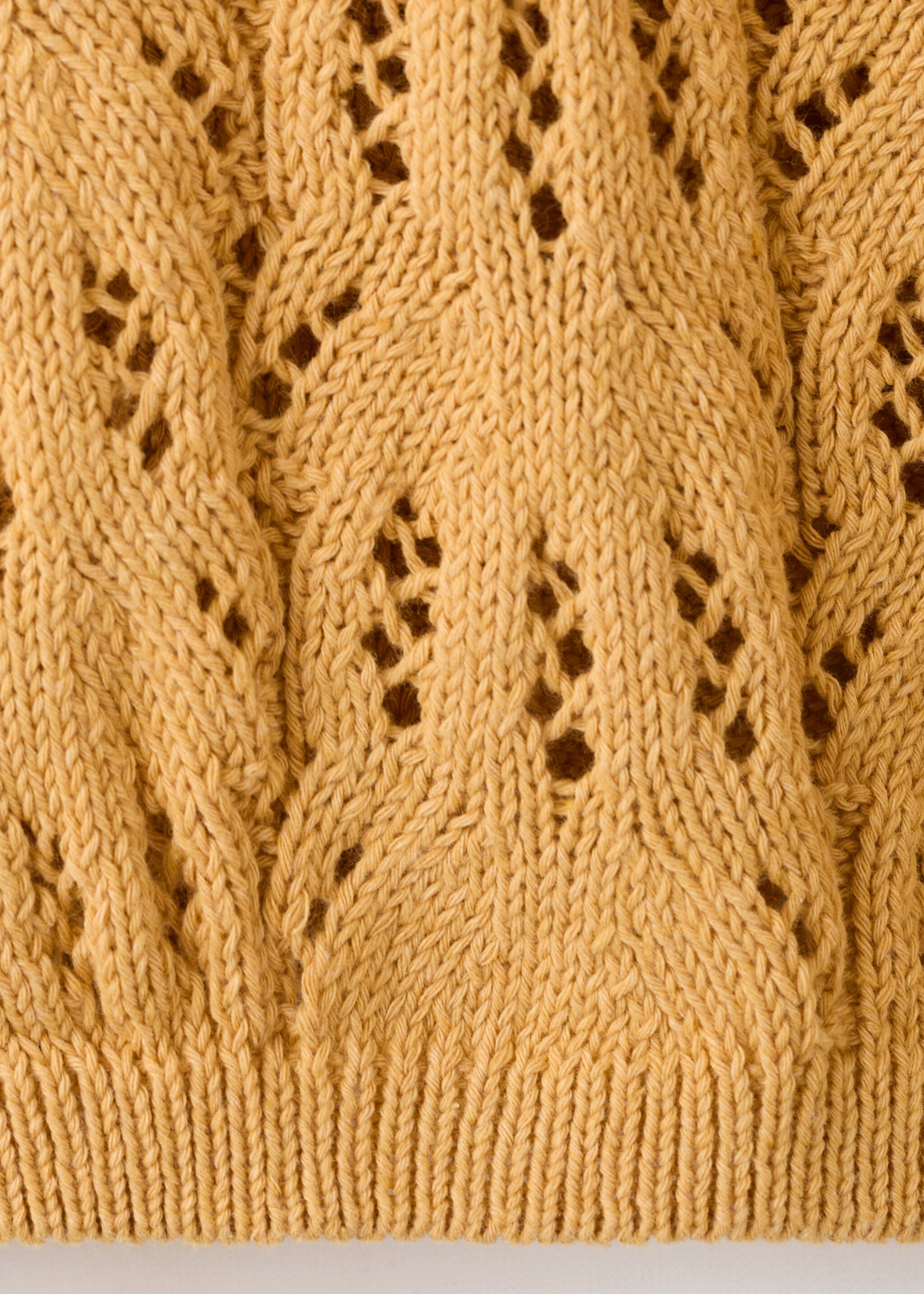 Cárdigan punto calado - Detalle del artículo 0, Mostaza. Ref: 27034424-00.