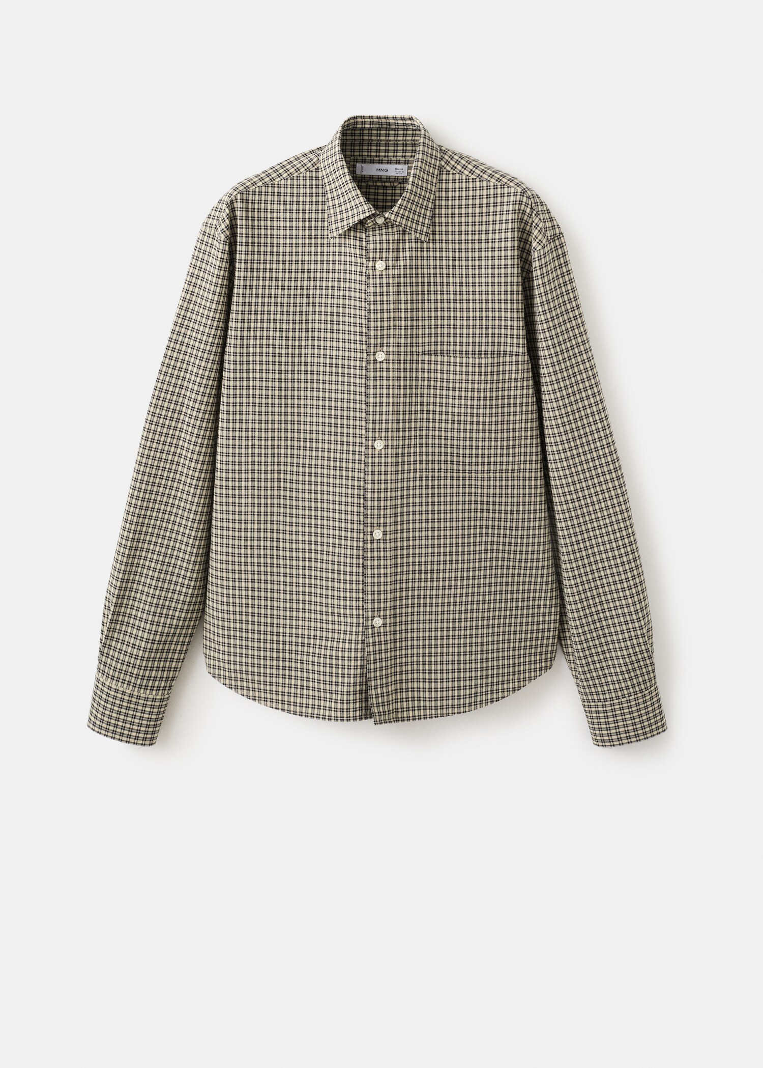 قميص بقصة مريحة بنمط مربعات - منتج دون نموذج