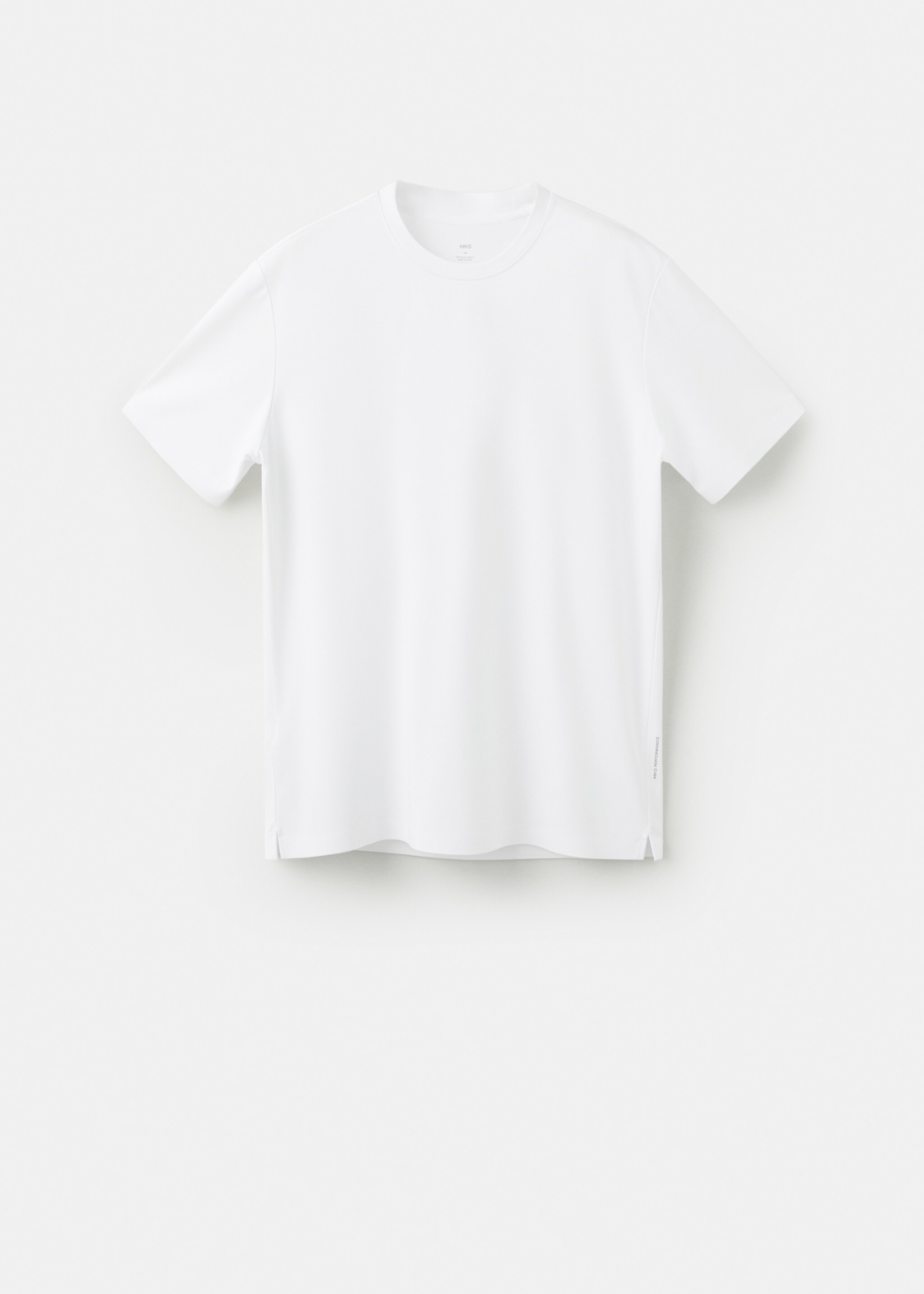 Slim Fit-T-Shirt aus Komfort-Stretchgewebe - Artikel ohne Model, Weiß. Ref: 27034426-00.