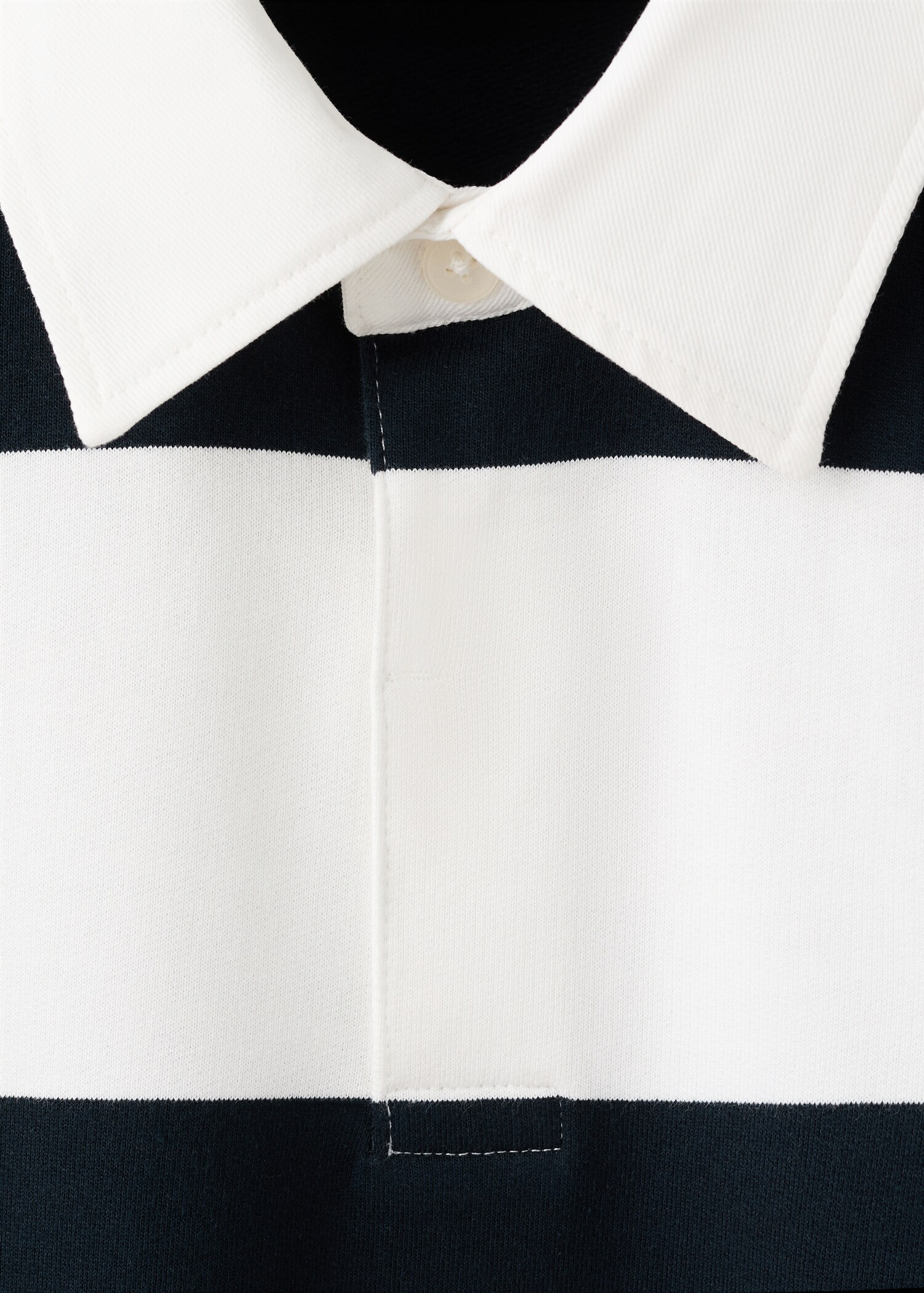 Свитшот-поло из 100% хлопка в полоску - Деталь изделия 8