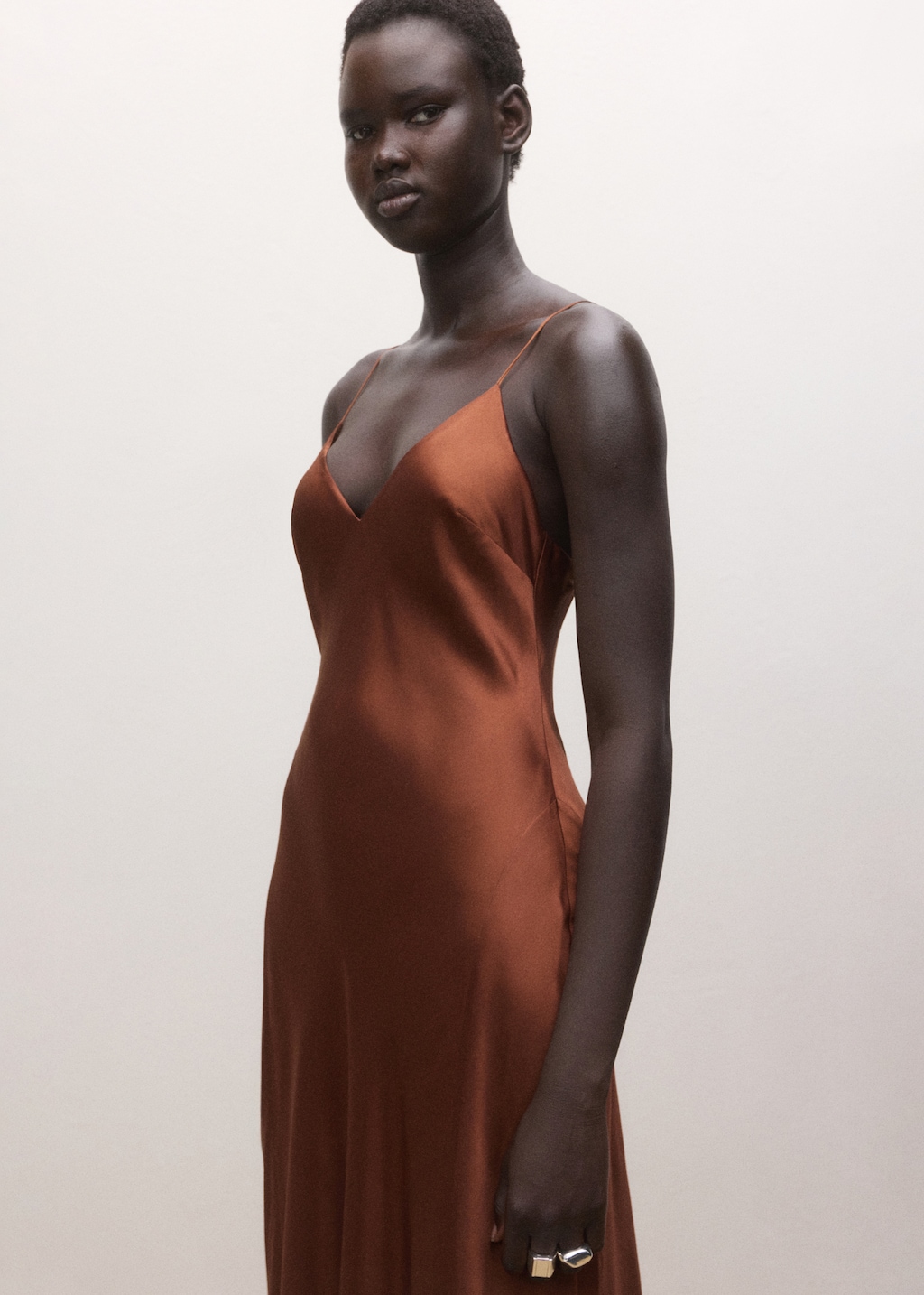 Satin silk blend dress