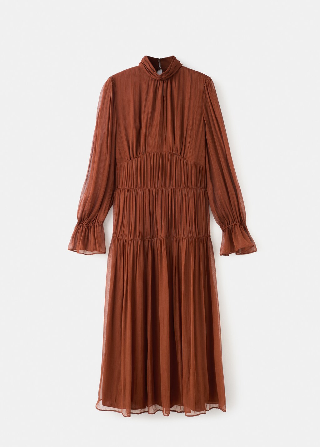 Pleated chiffon dress - image 3