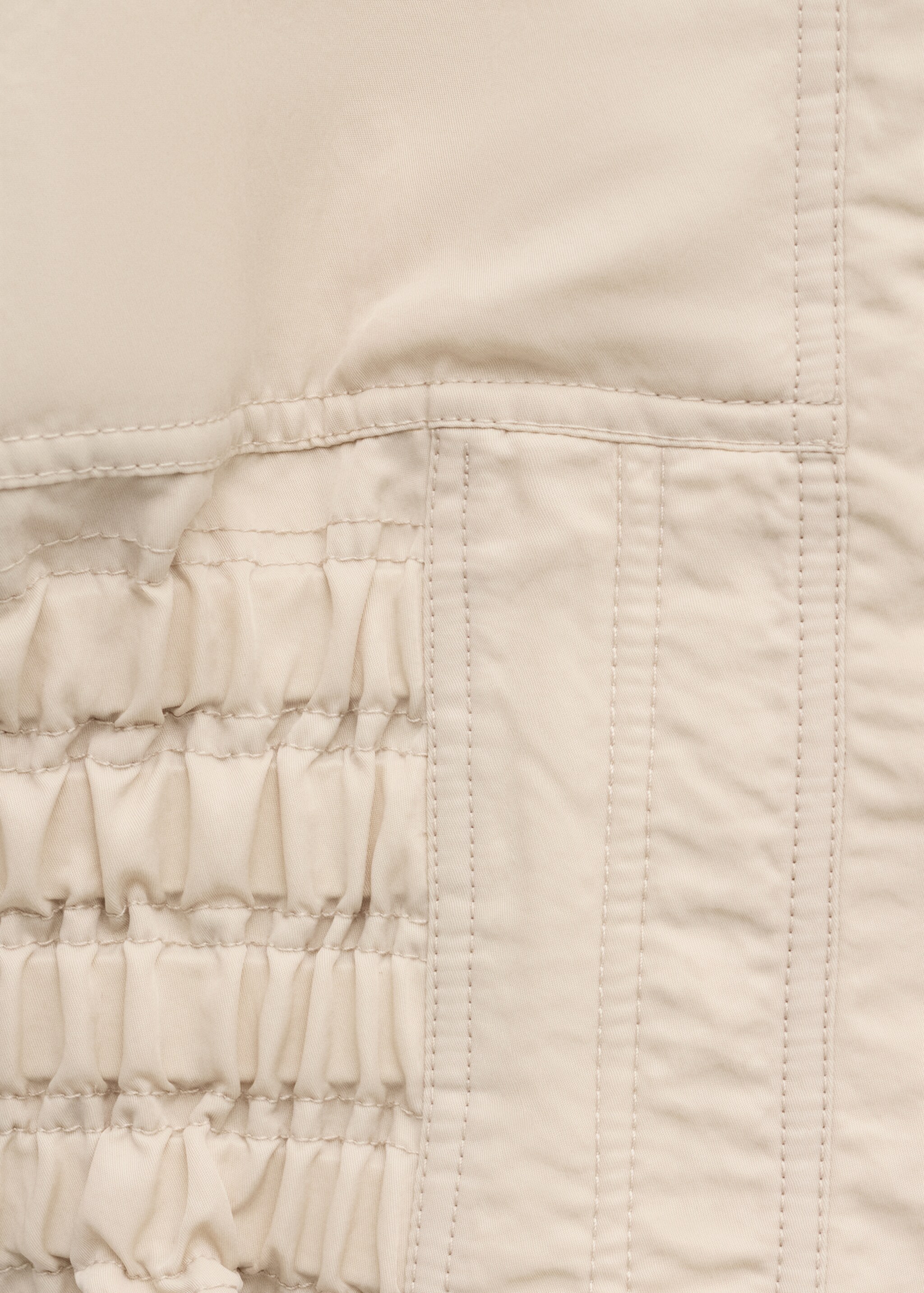 Oversized jacket with gathered waist - Details of the article 0, Light/Pastel Grey. Ref: 27034442-00.