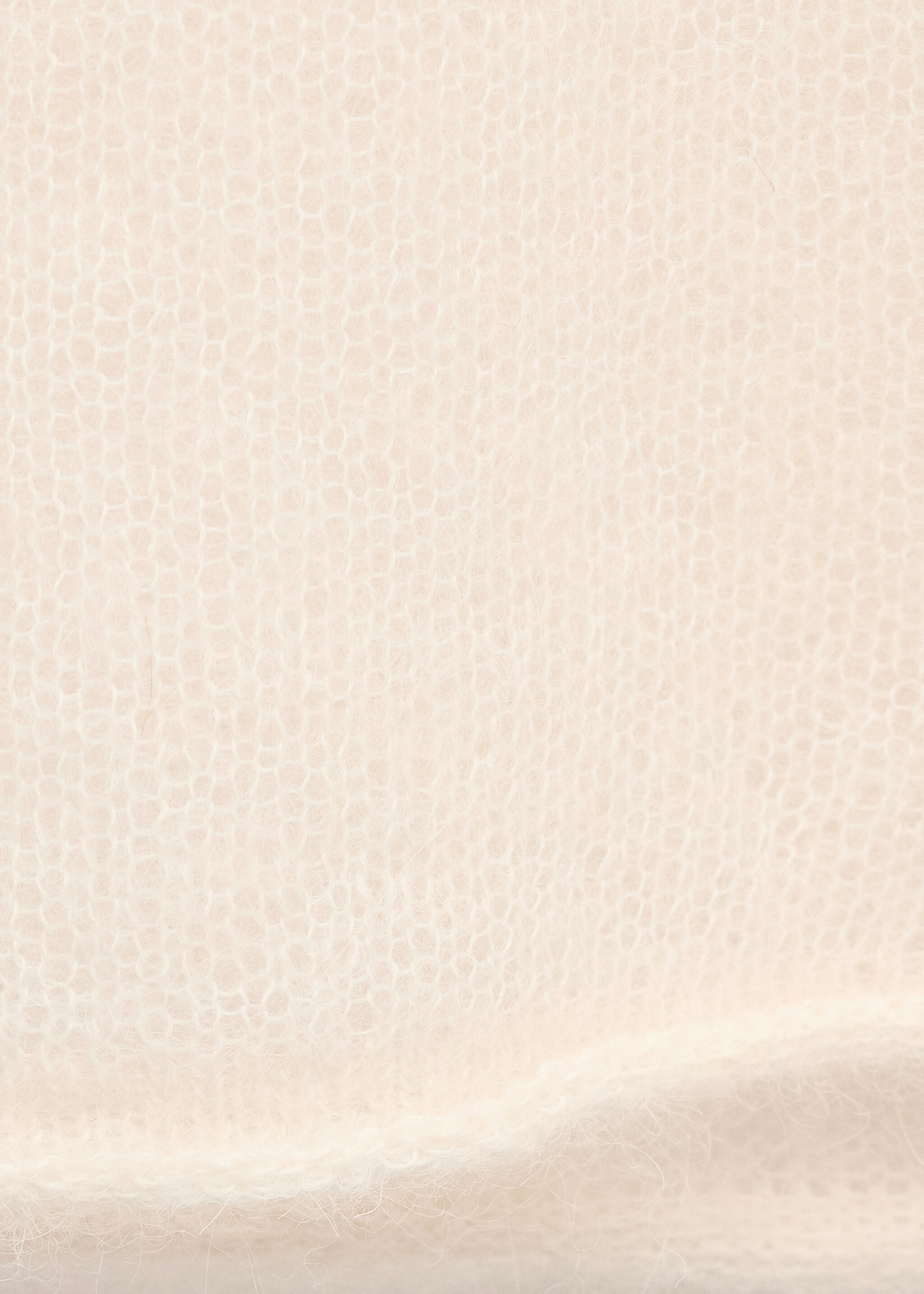Semi-transparent alpaca sweater - Details of the article 0, Ecru. Ref: 27034444-00.