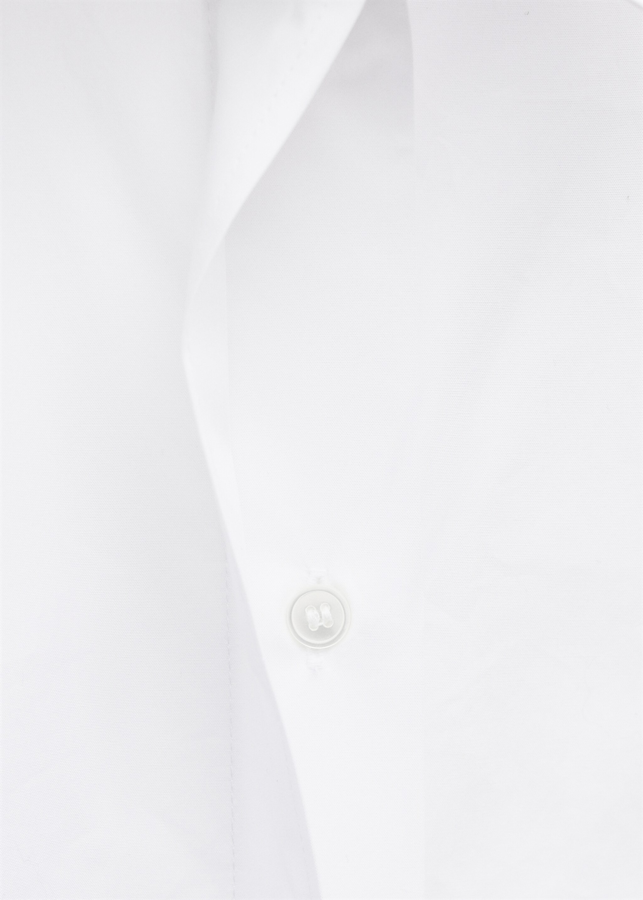 Three-quarter length sleeve cotton shirt - Details of the article 0, White. Ref: 27034448-00.