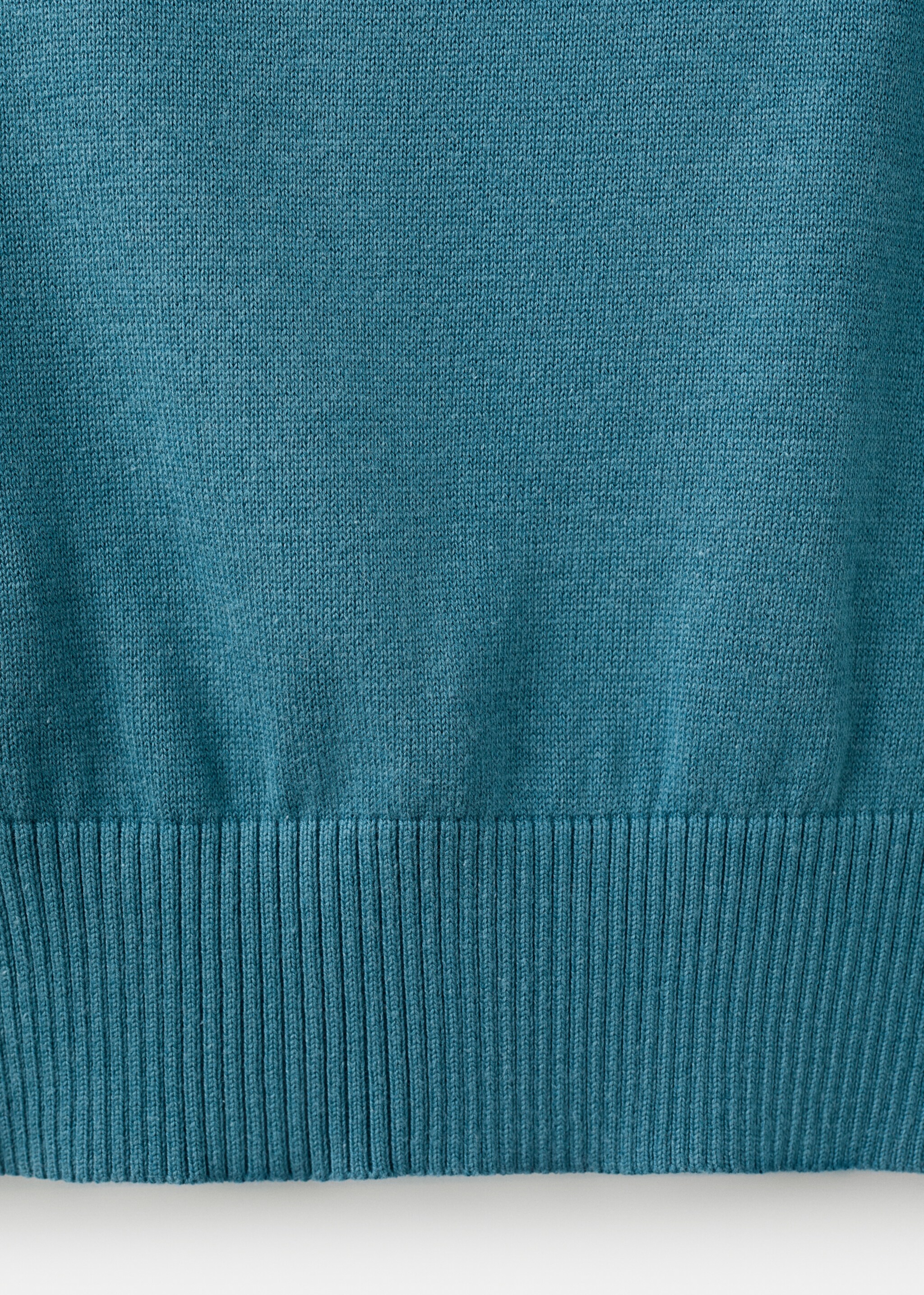 Knitted sweater with asymmetrical neck - Details of the article 0, Petrol Blue. Ref: 27034773-00.