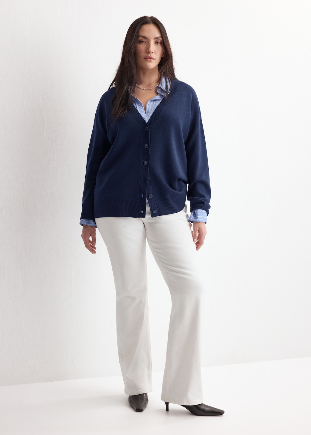 Mango V-neck knitted cardigan