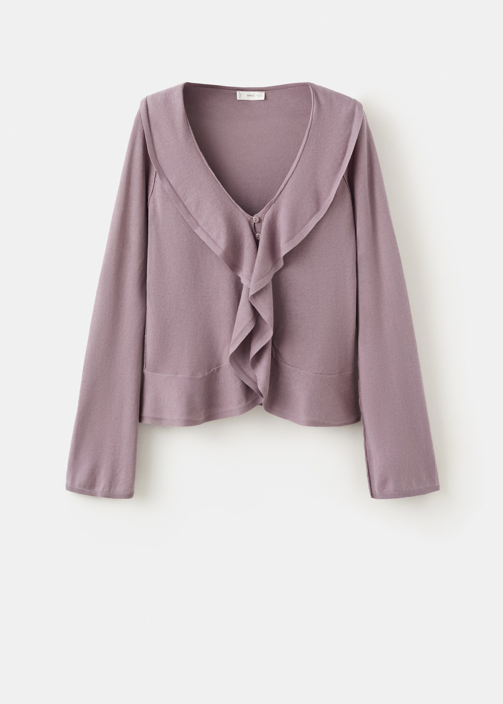 Cardigan à volants - Article sans modèle, Violet. Ref: 27034775-00.