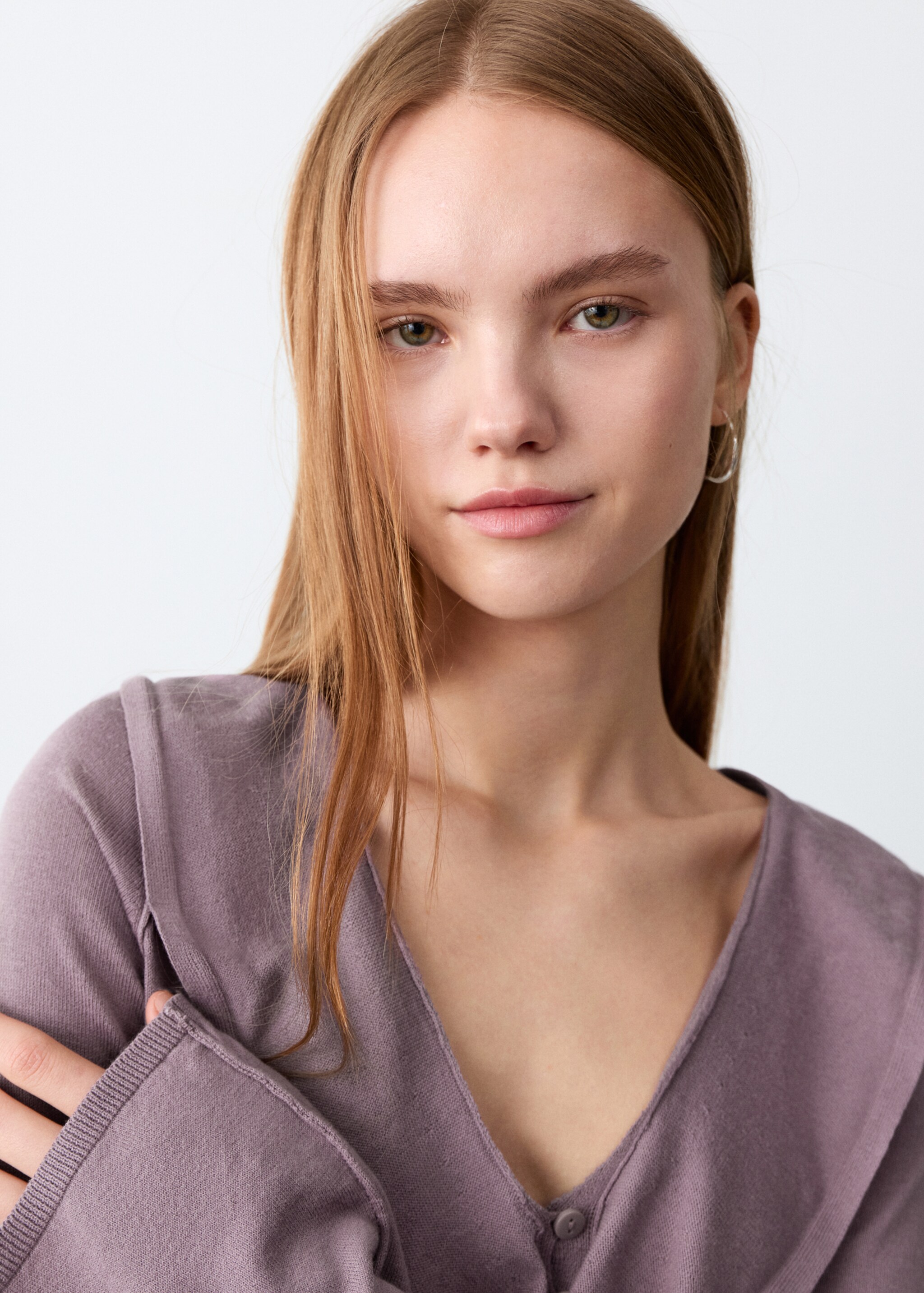 Cardigan à volants - Détail de l'article 1, Violet. Ref: 27034775-00.