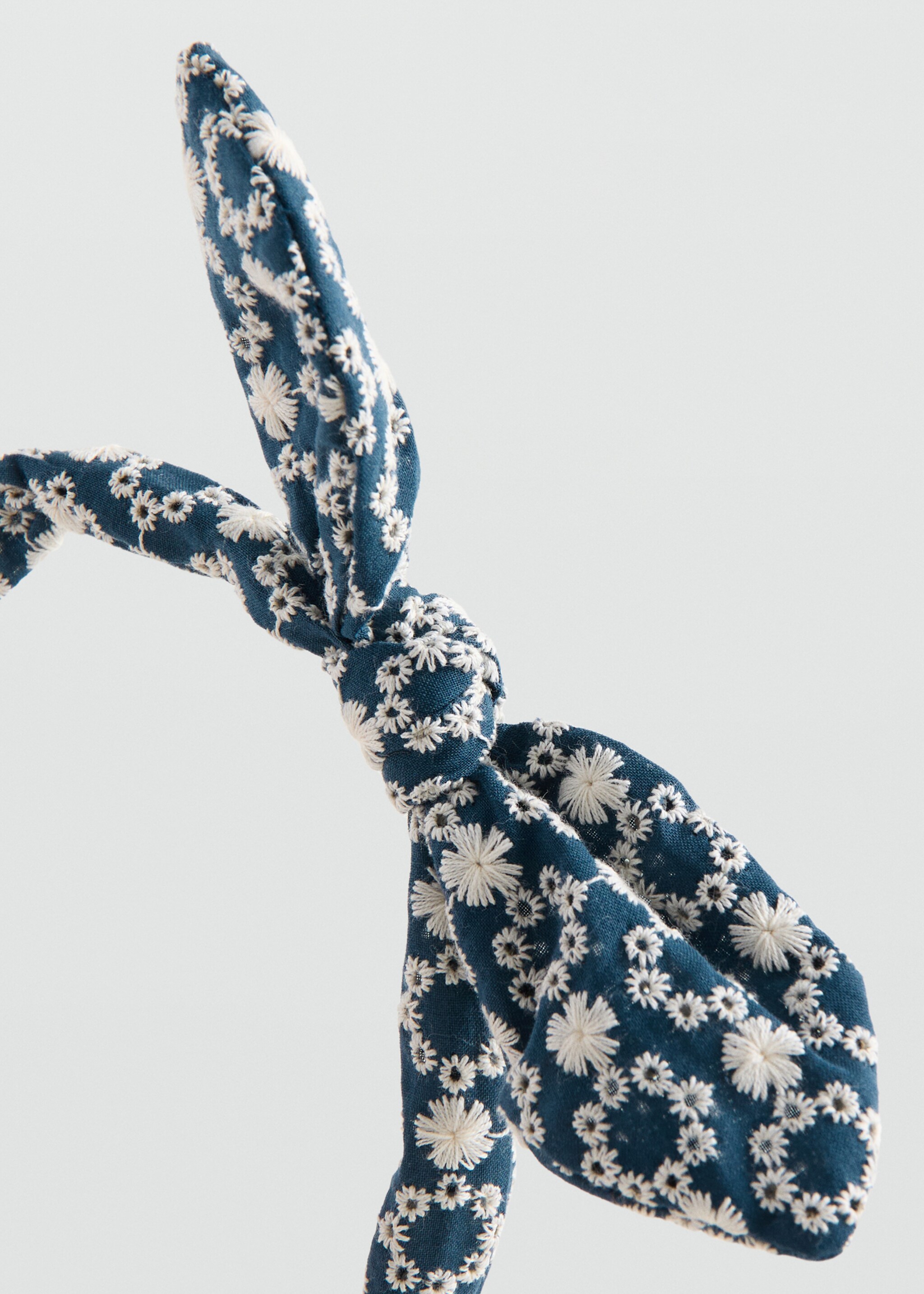 Bow printed hairband - Medium plane, Navy. Ref: 27034785-00.