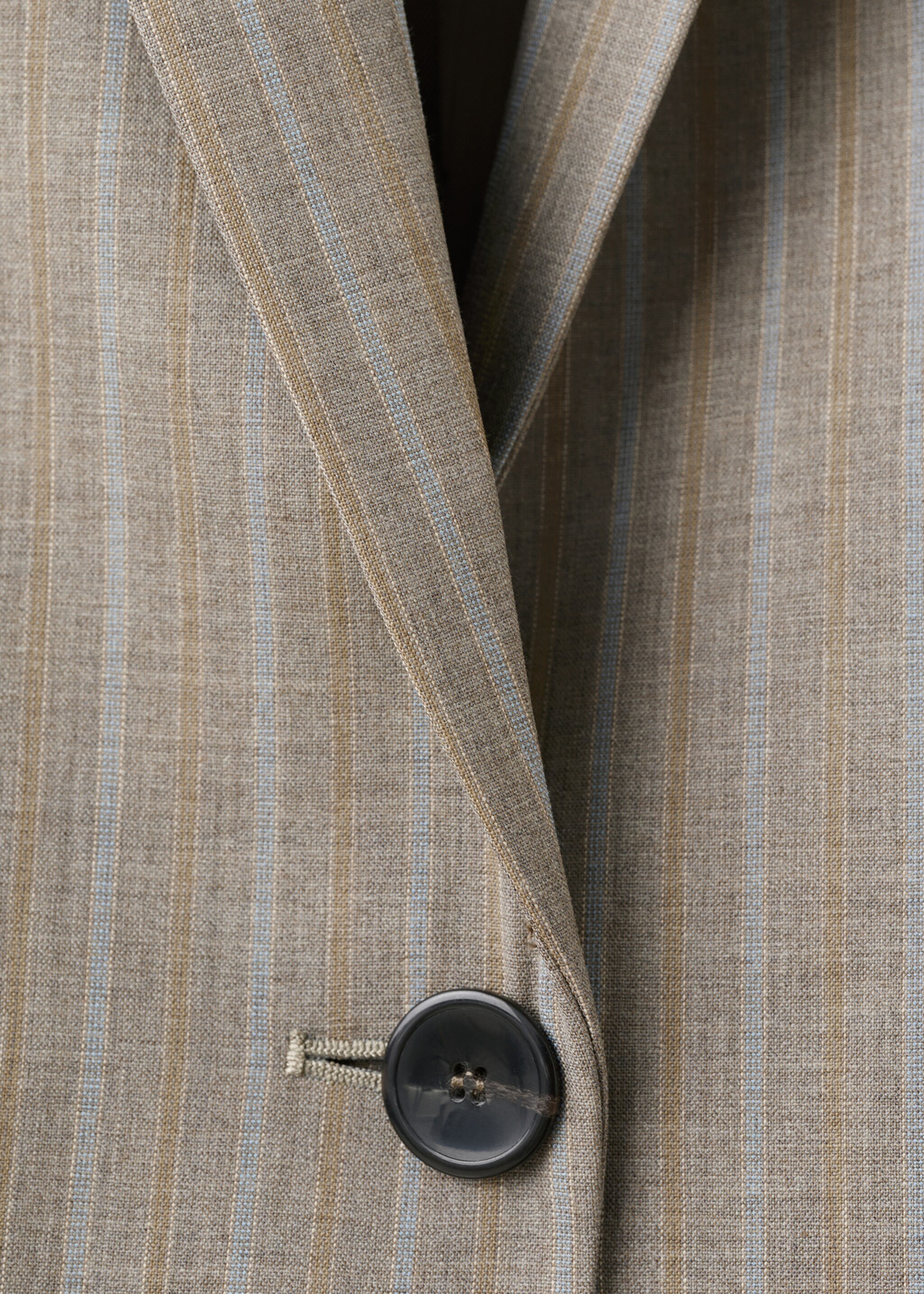 Wool-blend suit blazer - Details of the article 0, Medium Brown. Ref: 27034790-00.