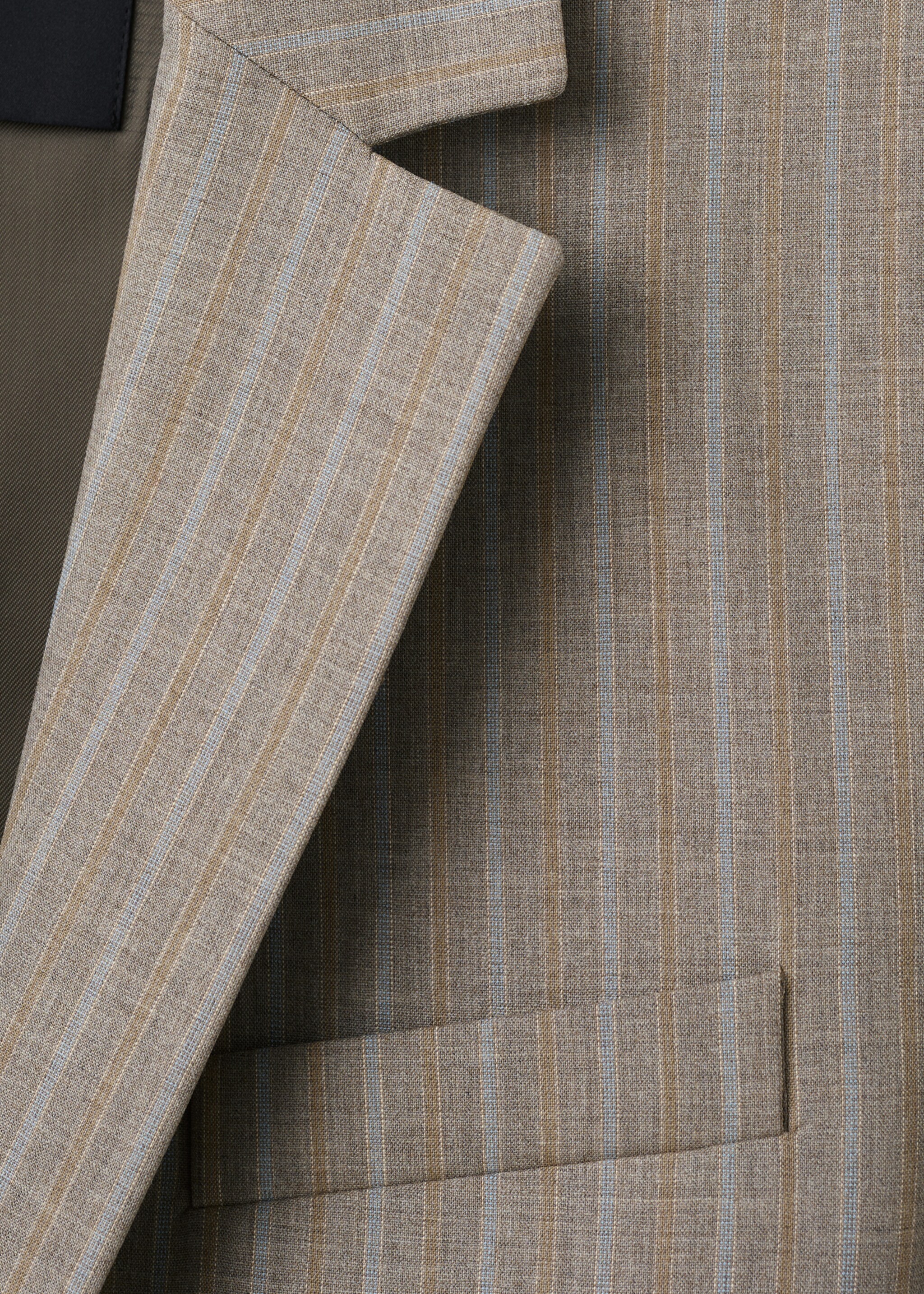 Wool-blend suit blazer - Details of the article 8, Medium Brown. Ref: 27034790-00.