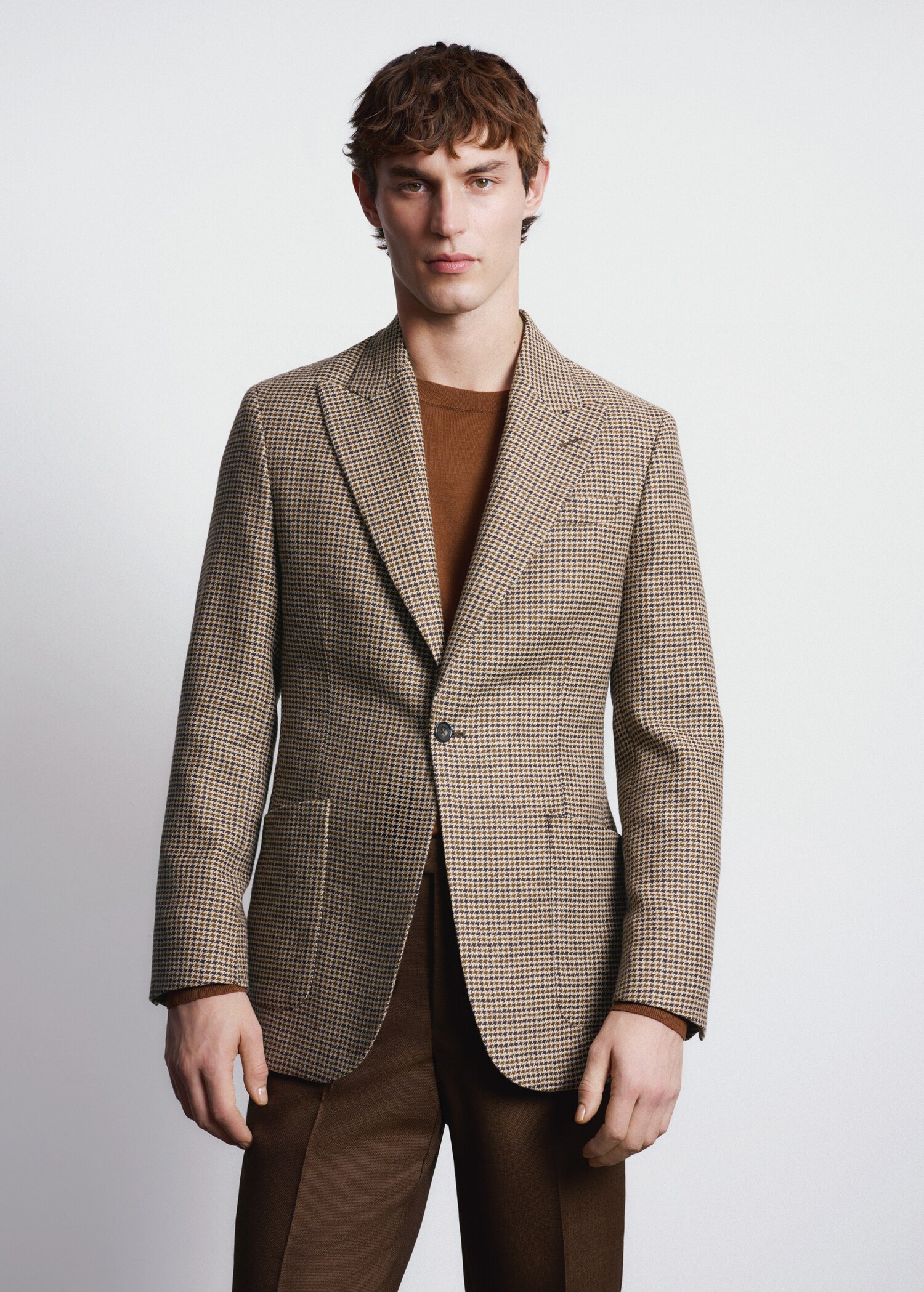 Balli il Lanificio® slim fit wool blend blazer - Medium plane