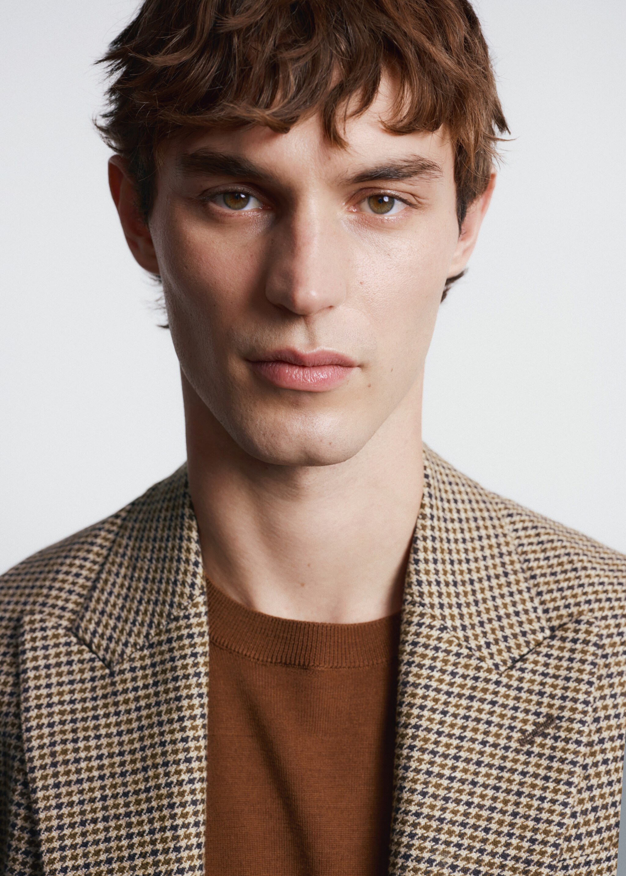 Balli il Lanificio® slim fit wool blend blazer - Details of the article 1, Brown. Ref: 27035150-00.